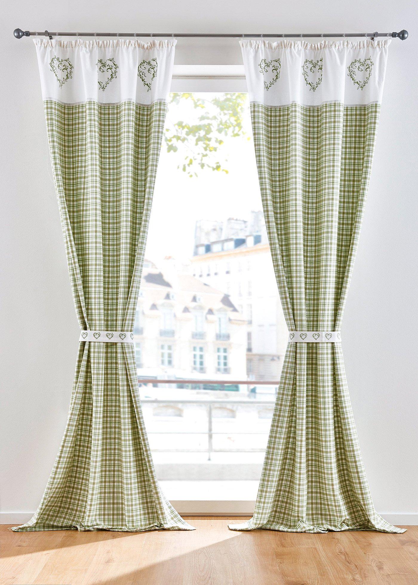 Panneau imprimé en coton bio avec embrasse (1 pce.)