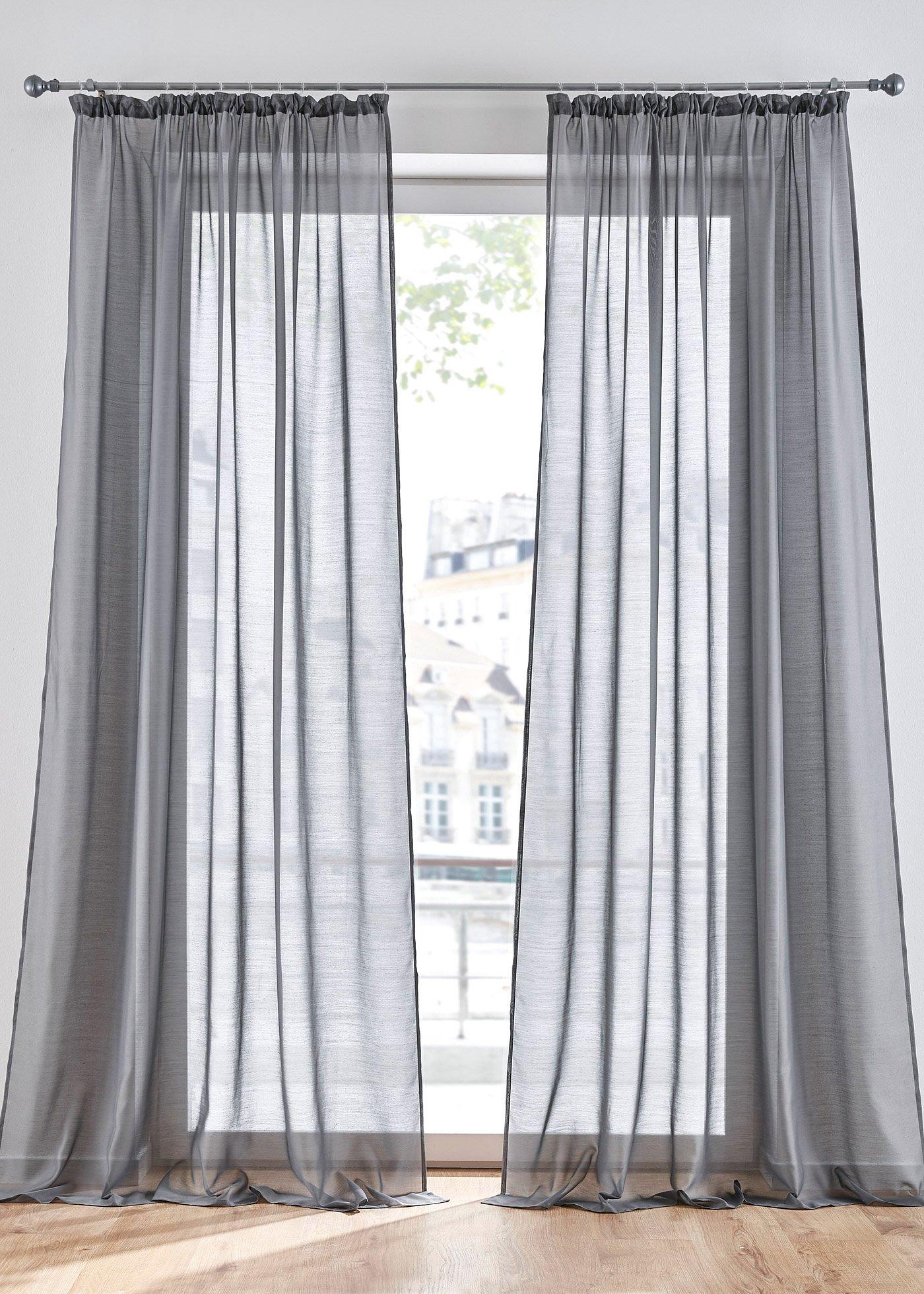 Voilage en batiste uni (1 pce.)