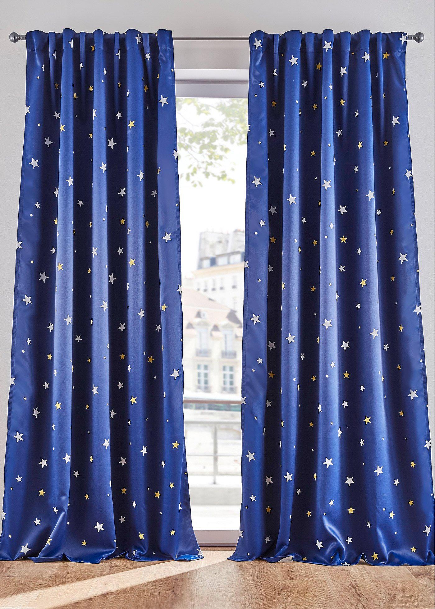 Panneau occultant imprimé étoiles (1 pce.)