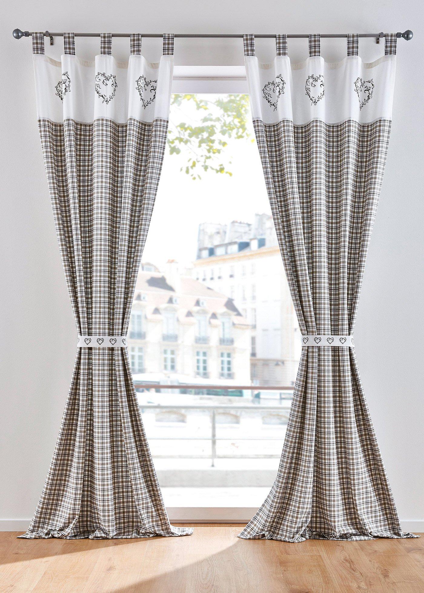 Panneau imprimé en coton bio avec embrasse (1 pce.)