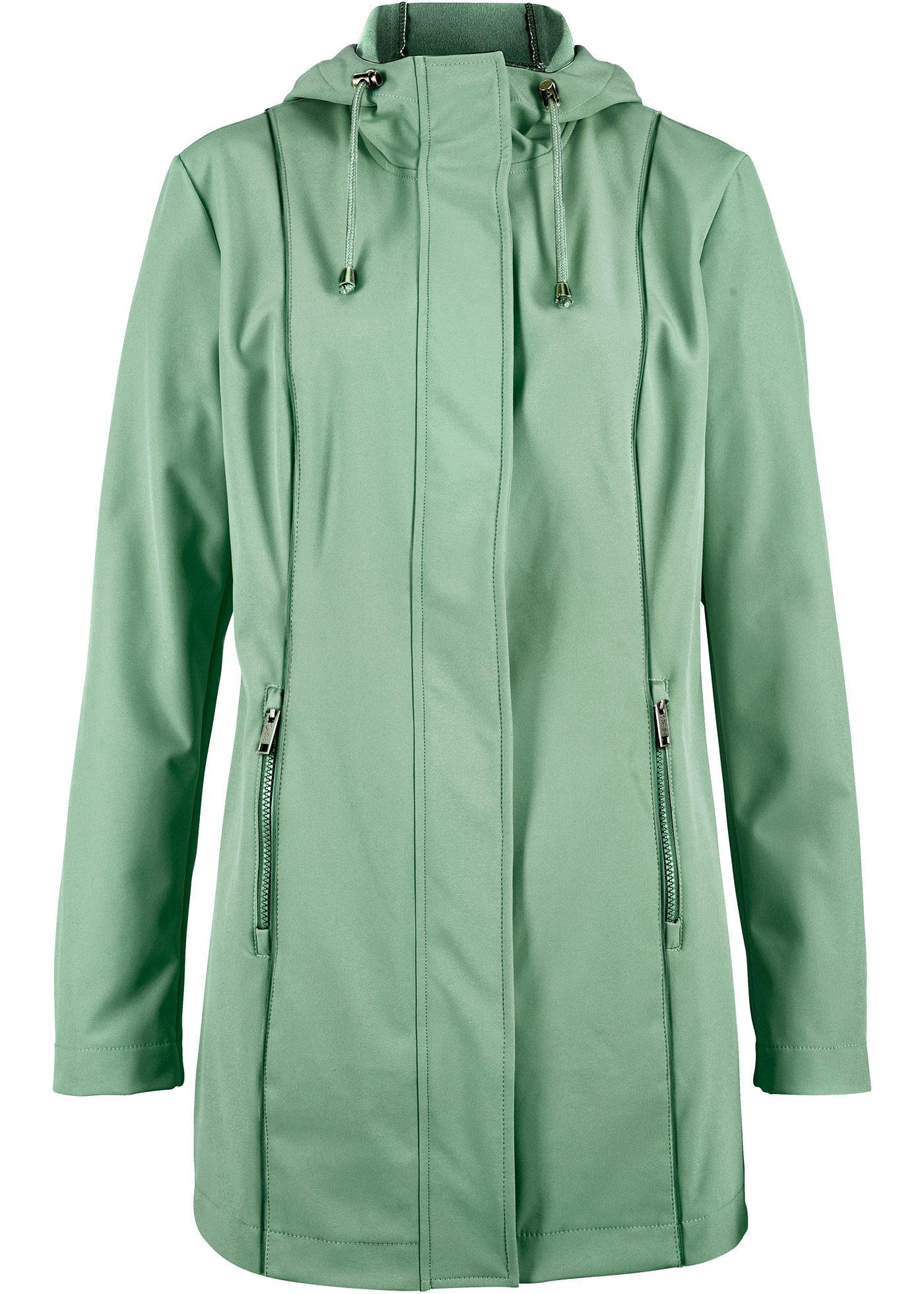 Parka softshell à coutures de coloris contrastant, doublure intérieure