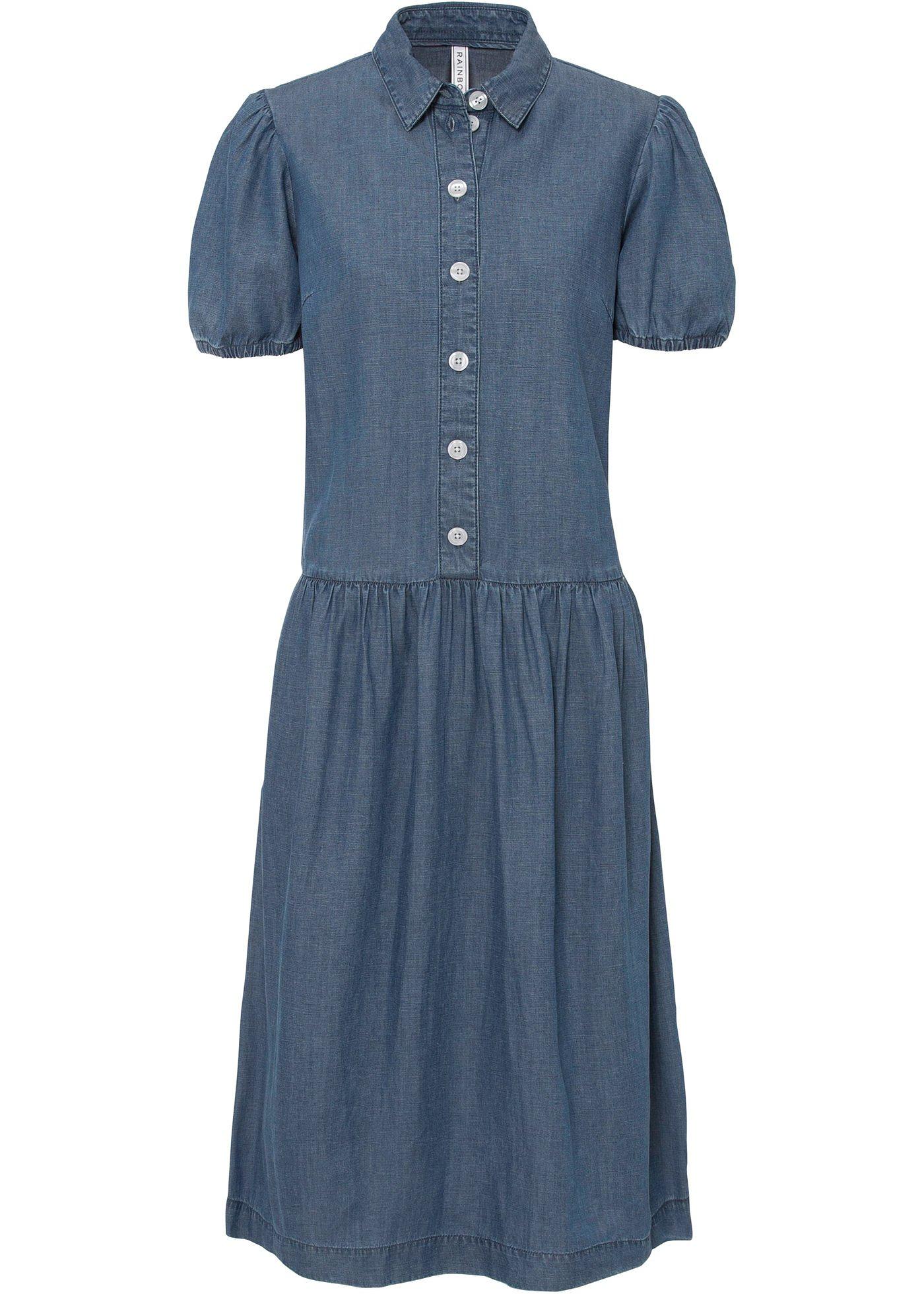 Robe en jean à manches ballon et TENCEL™ Lyocell