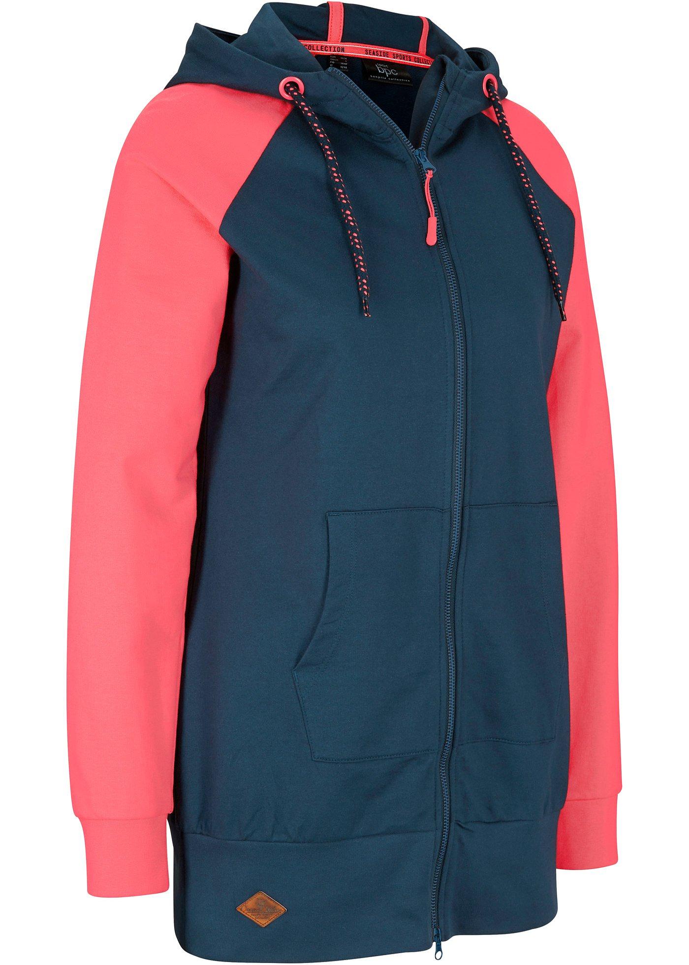 Veste sweat-shirt en coton, manches longues