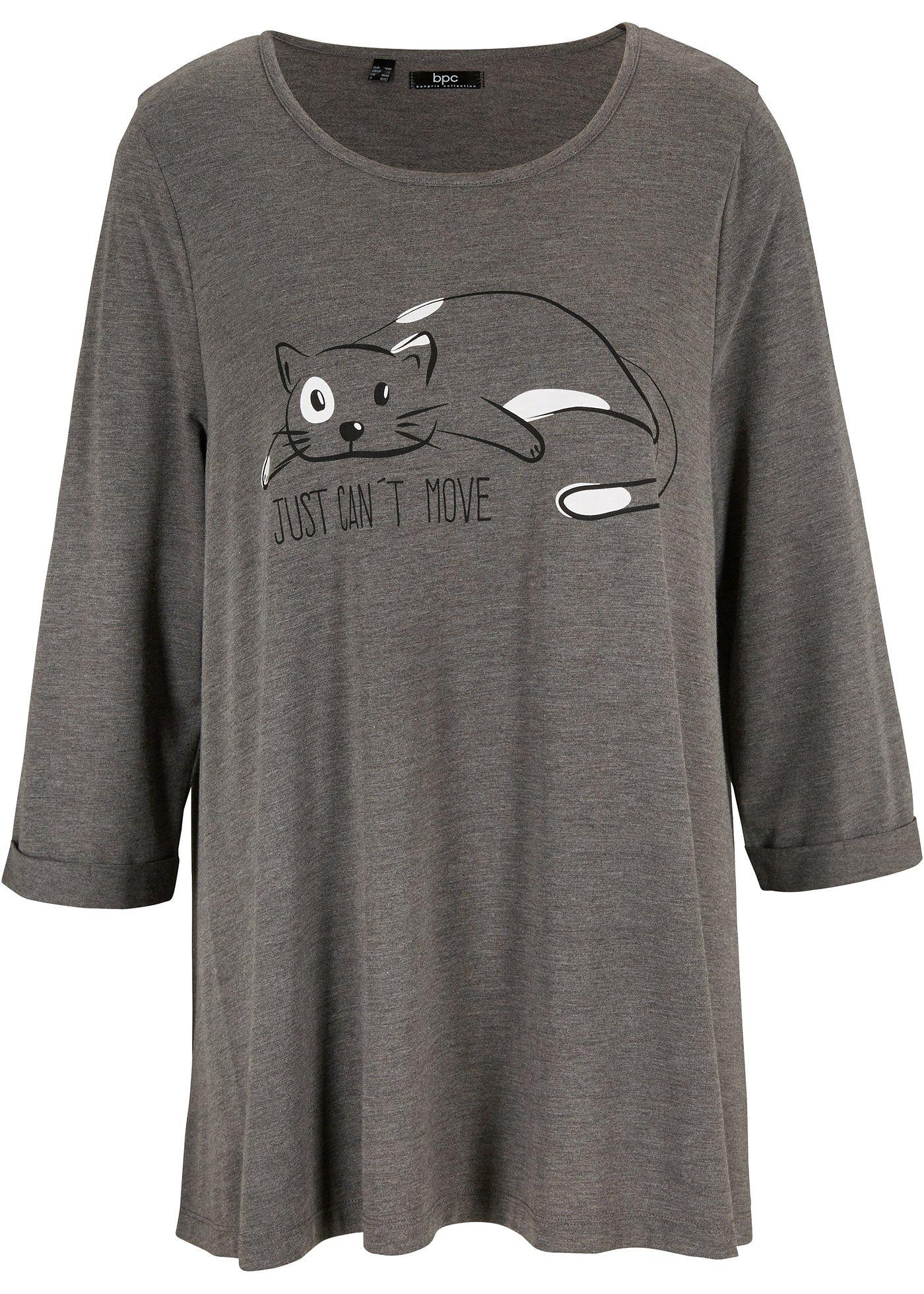 T-shirt avec manches 3/4, évasé