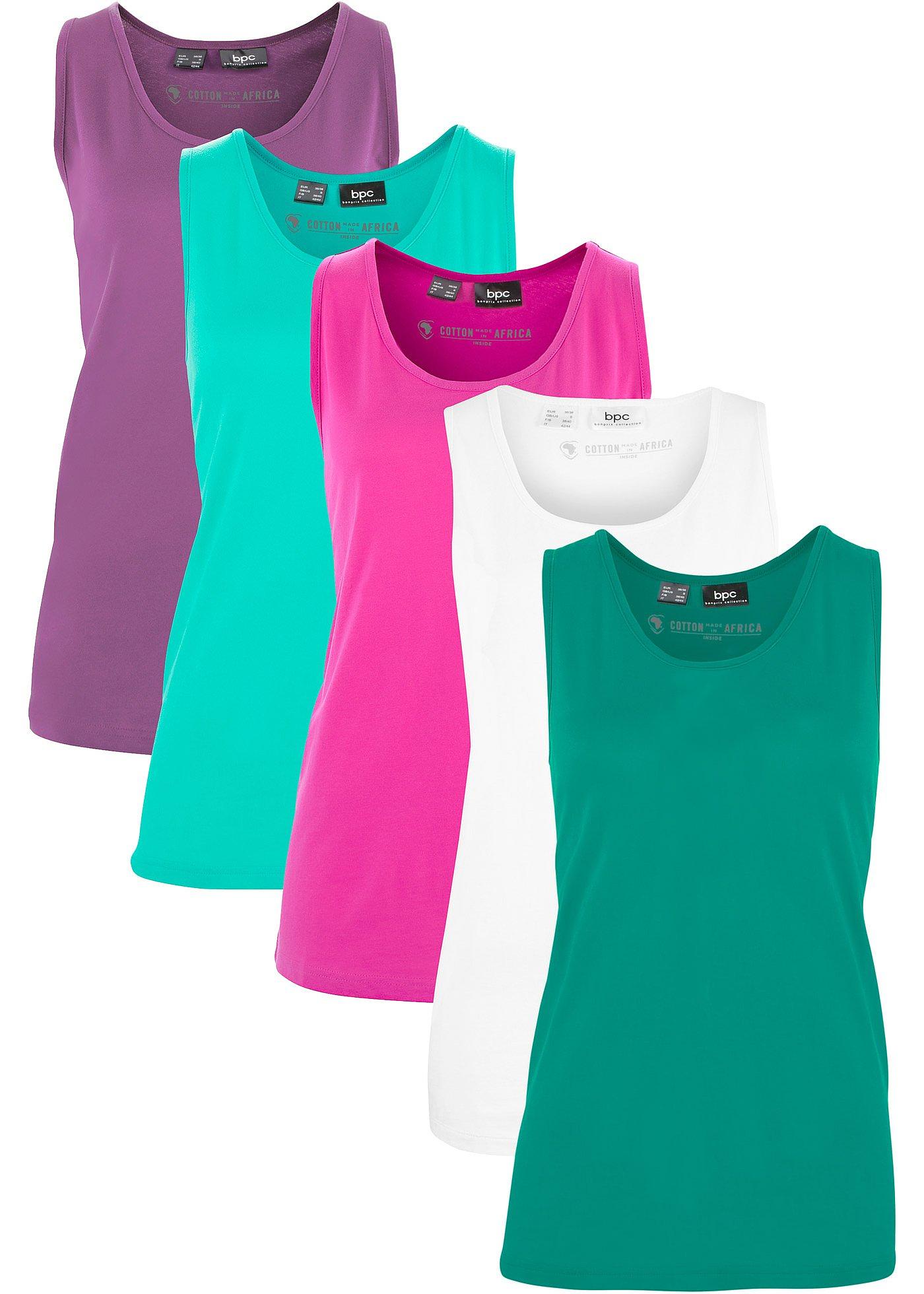 Lot de 5 tops longs coton