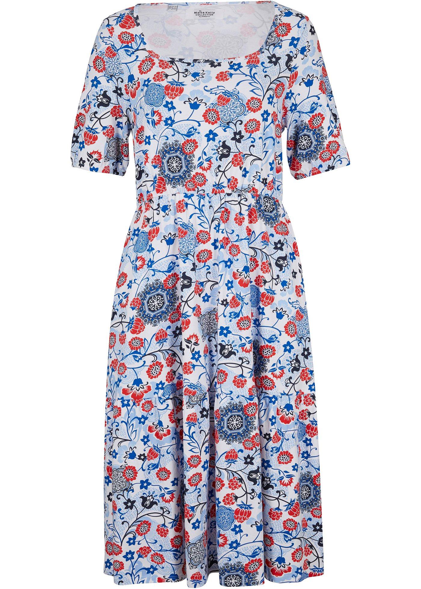 Robe en jersey à décolleté carré et volants Maite Kelly