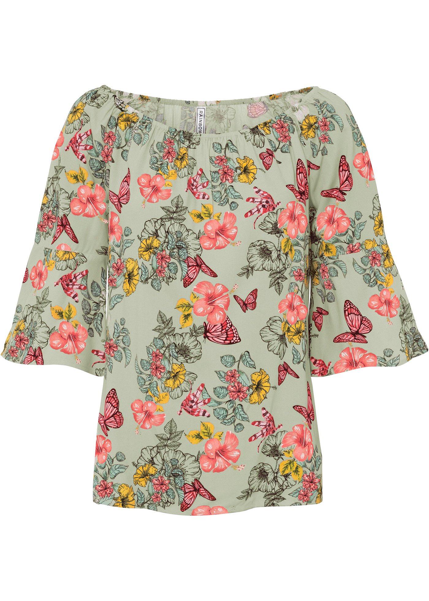Blouse à imprimé papillon
