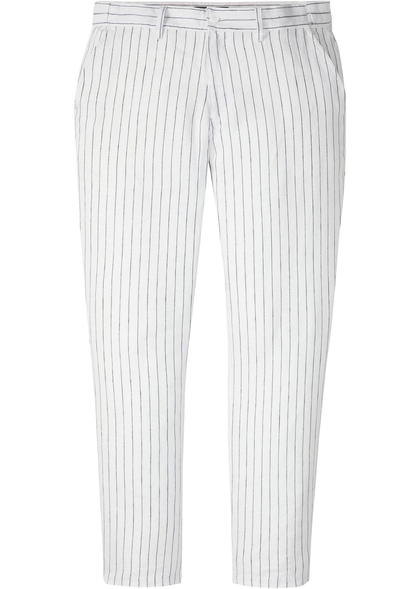 Pantalon en lin avec taille confortable Regular Fit, Straight
