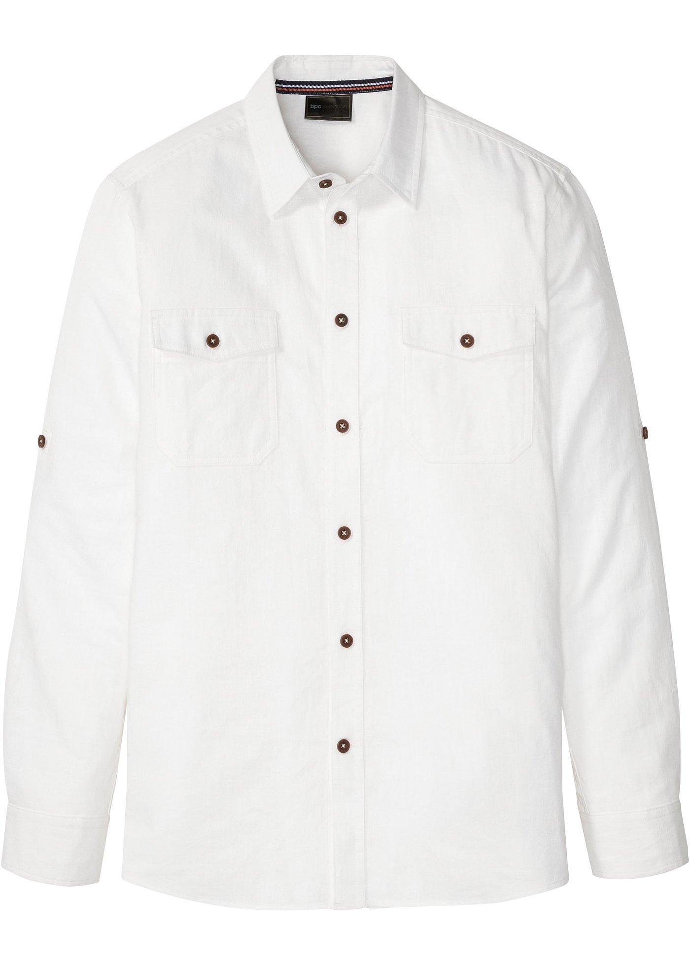 Chemise manches longues avec lin