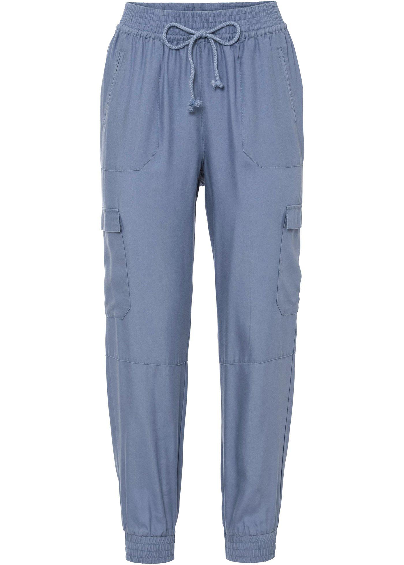 Pantalon avec taille et base élastiquées en TENCEL™ Lyocell