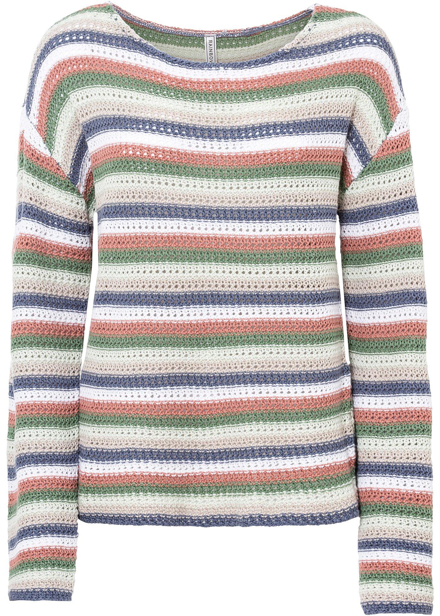 Pull en maille oversize à rayures