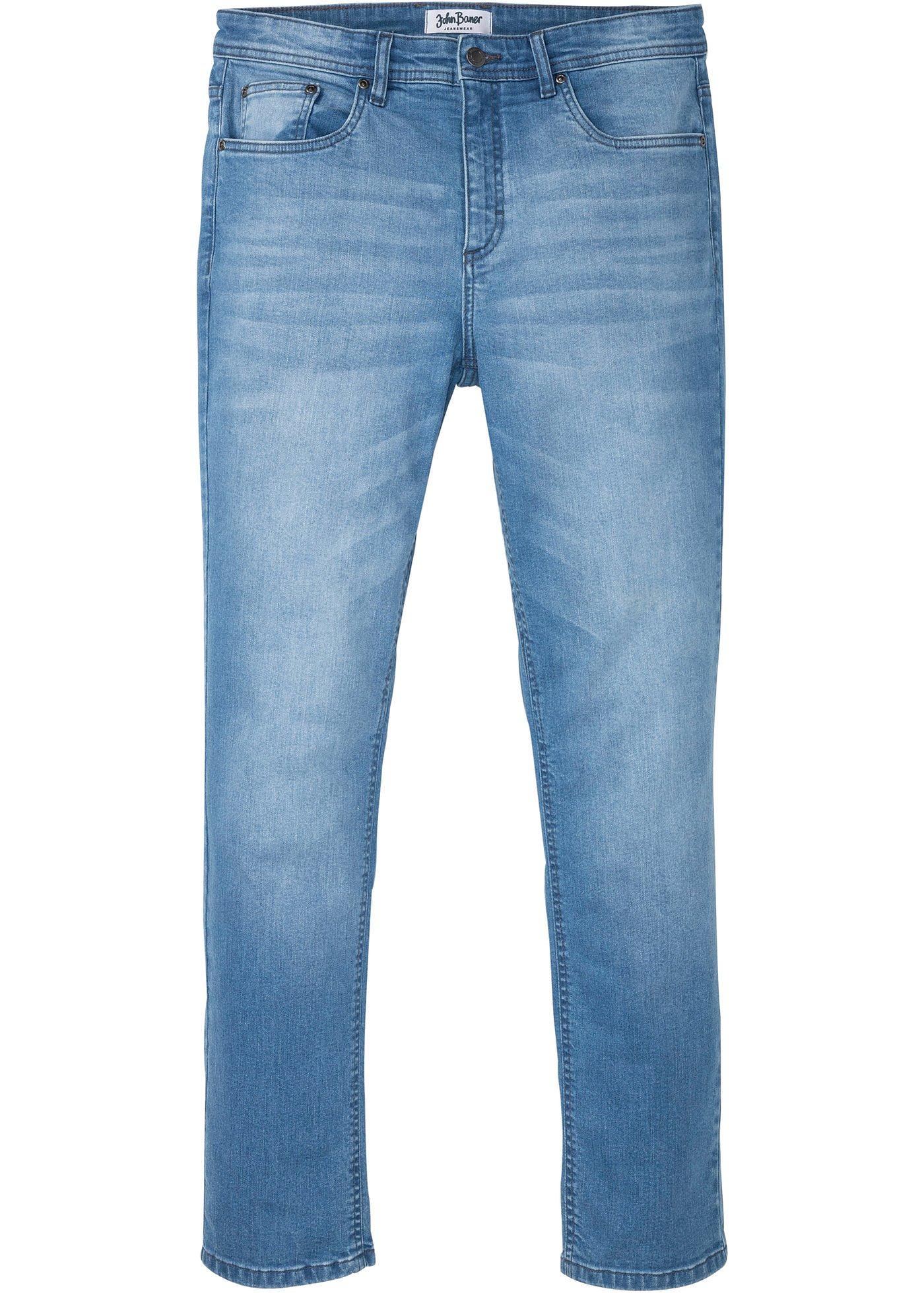 Jean extensible Regular Fit avec entrejambe renforcé, Straight