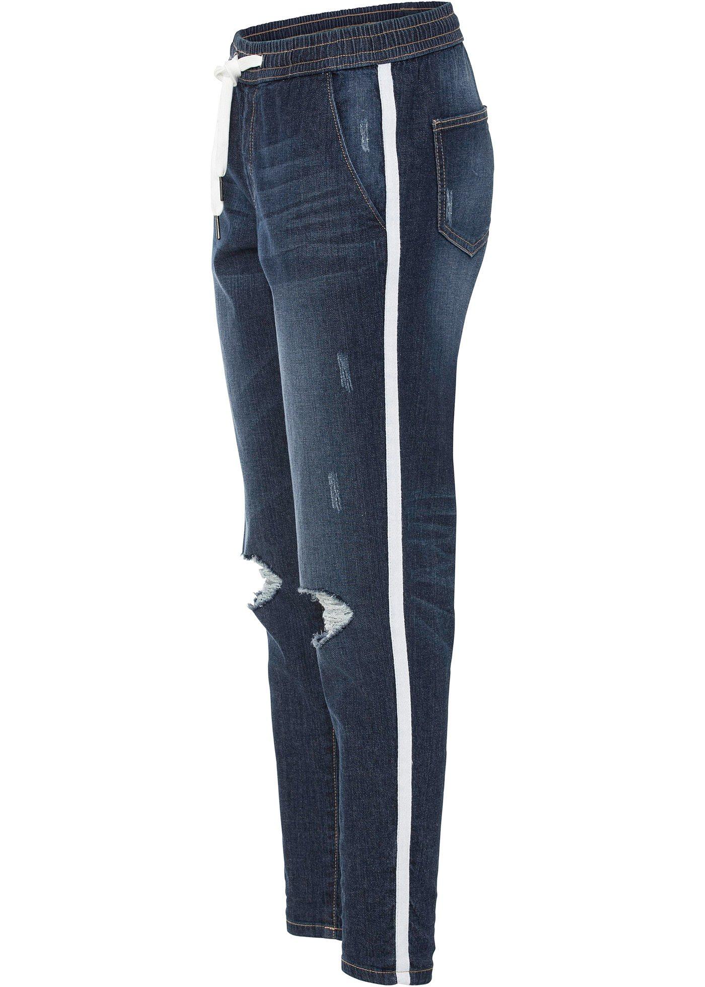 Jean Baggy à taille élastique et cordon