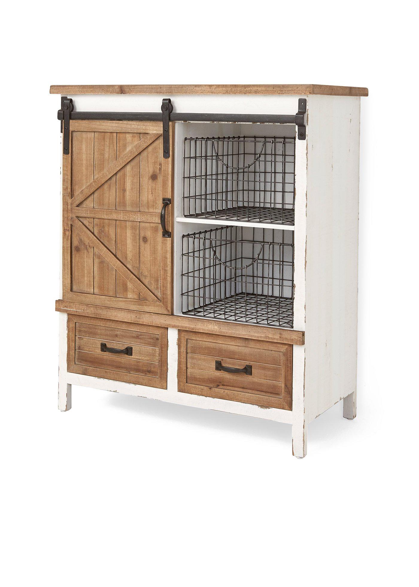 Armoire avec porte coulissante et 2 tiroirs