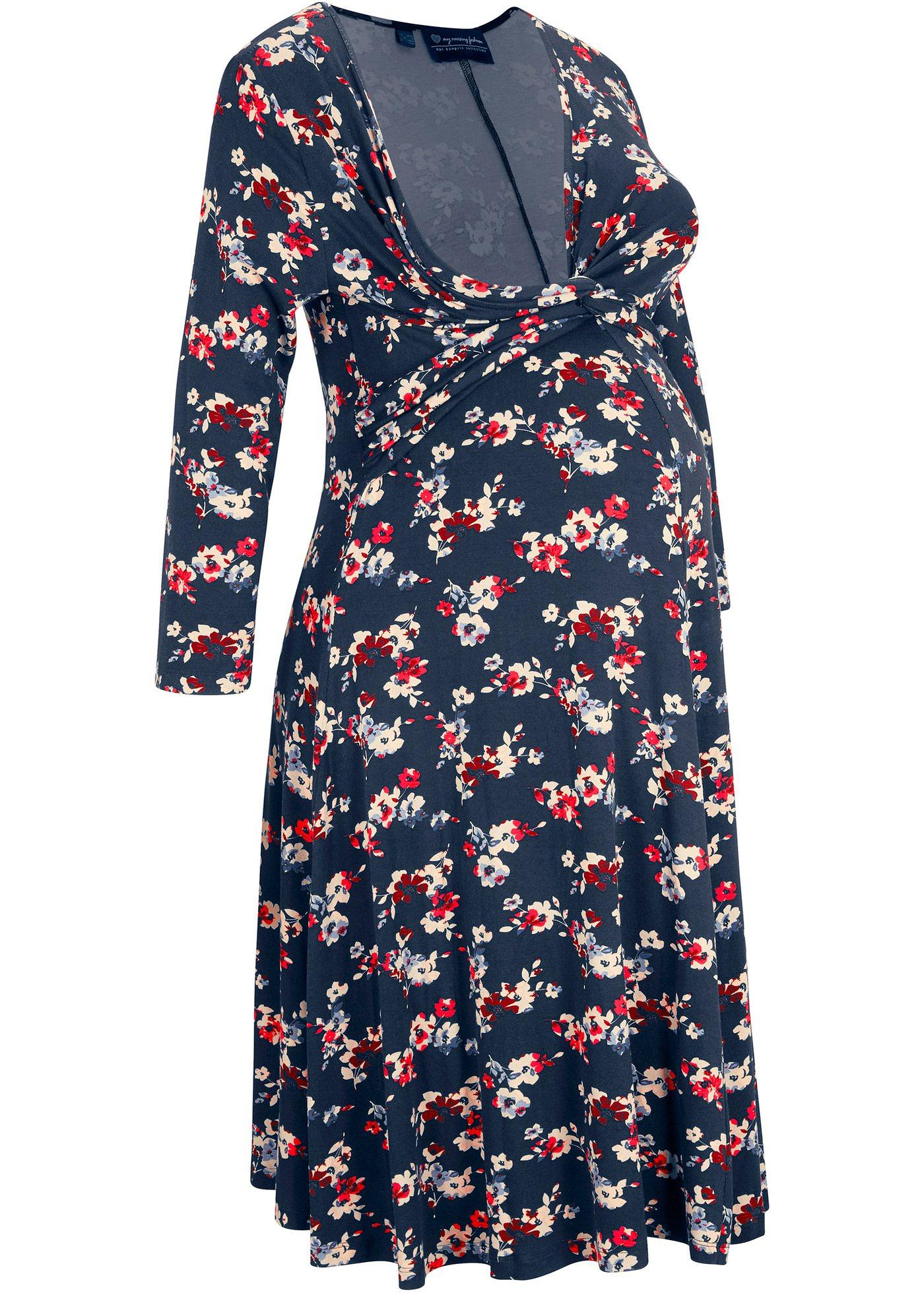 Robe de grossesse avec fonction allaitement style portefeuille