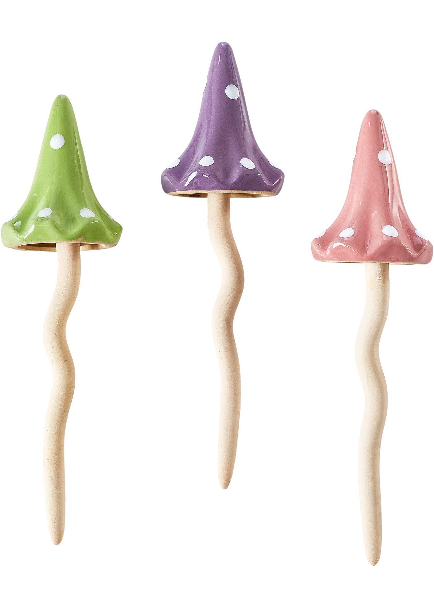 Piquets de jardin champignons (Ens. 3 pces.)