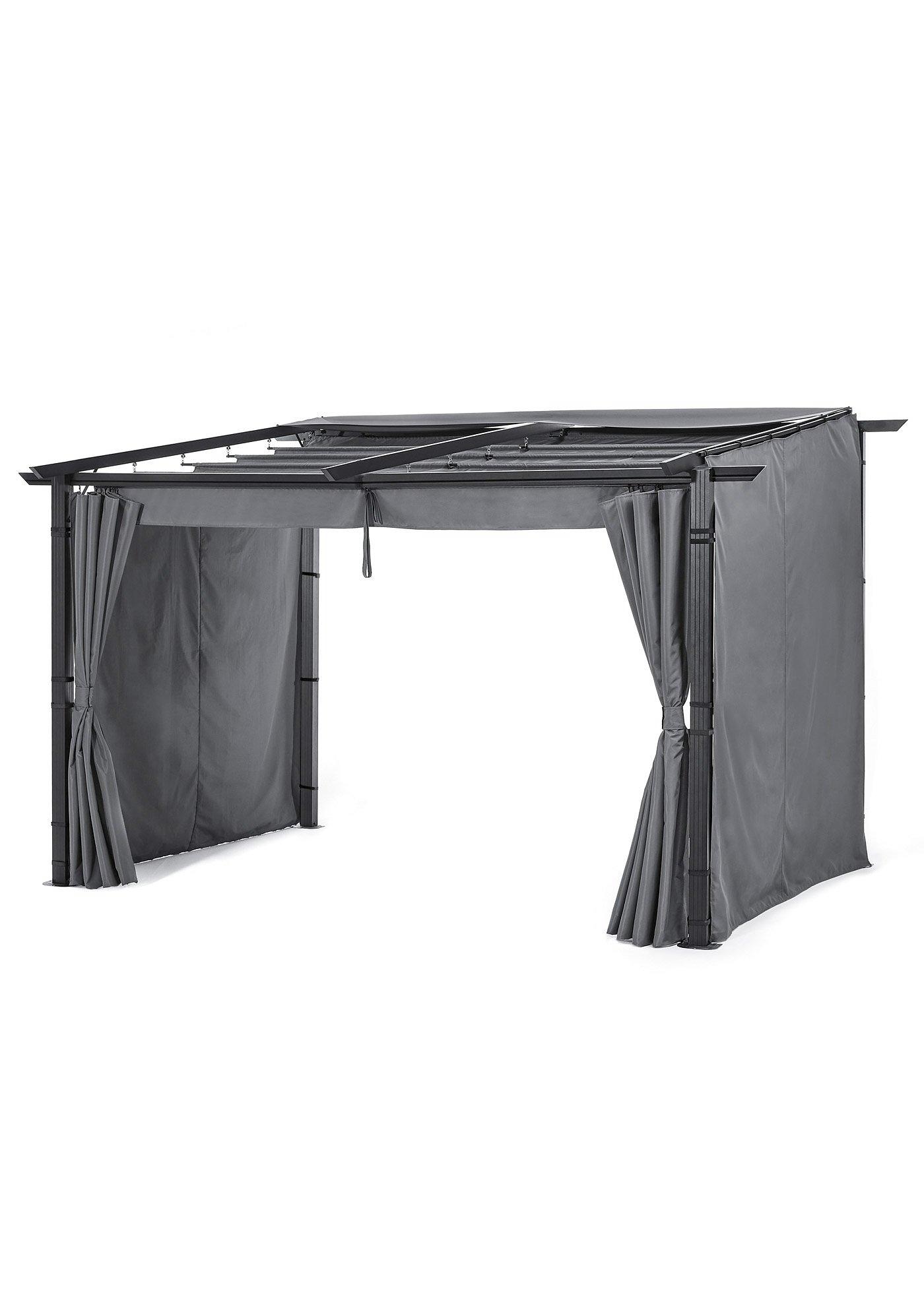 Panneaux brise-vue pour tonnelle fixation murale (Ens. 3 pces.)