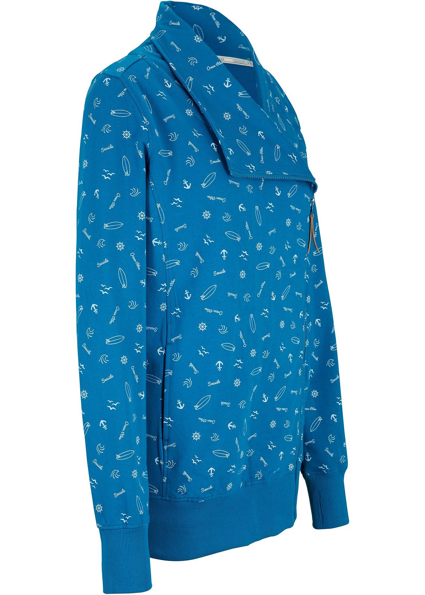 Veste sweat-shirt en coton bio, manches longues