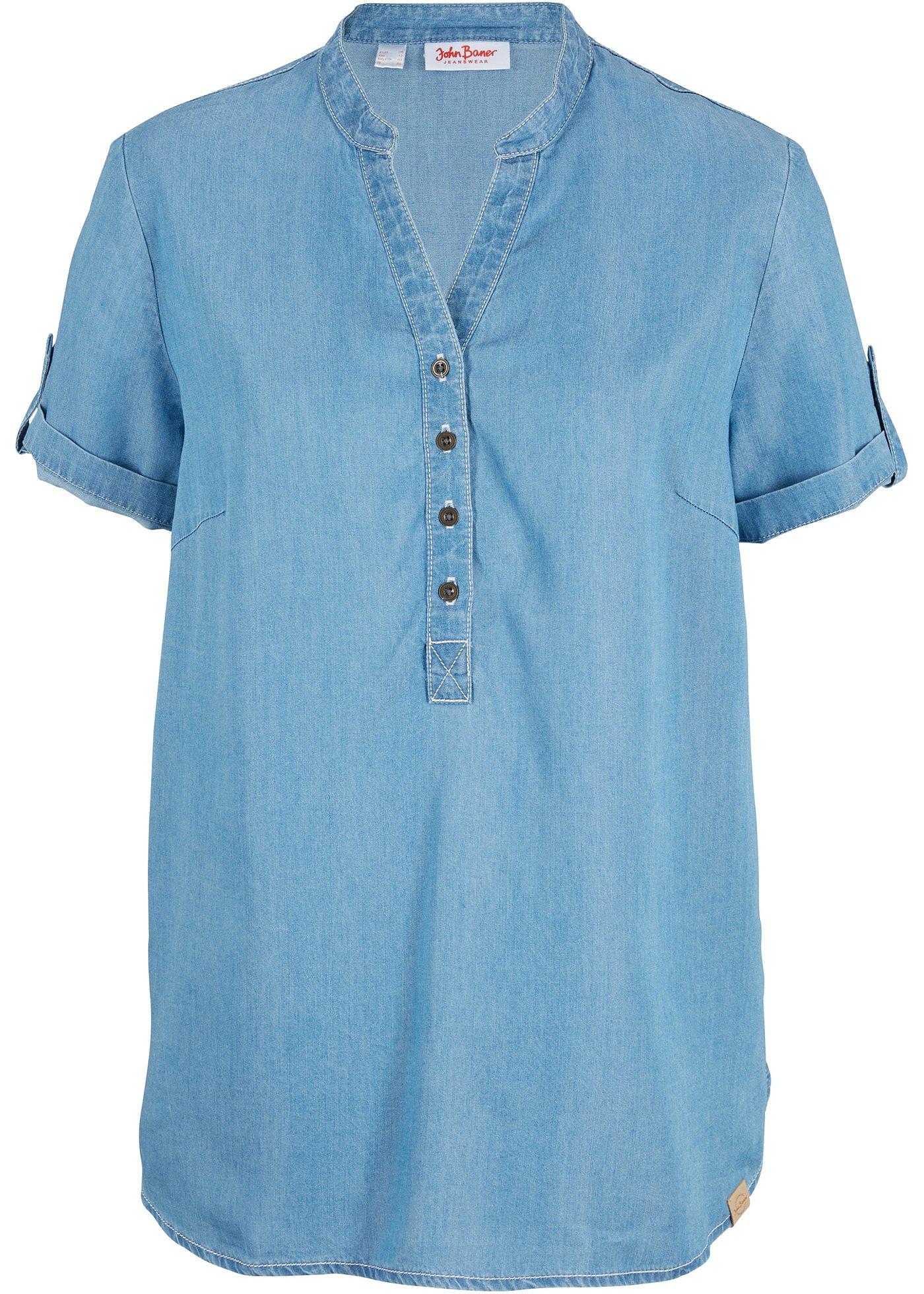 Blouse en jean en TENCEL™ Lyocell, manches courtes