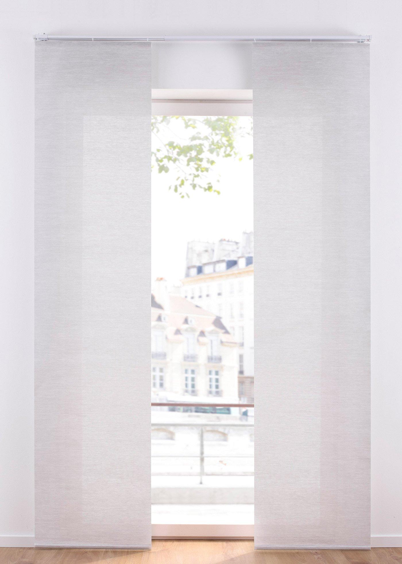 Panneau coulissant en voilage structuré (1 pce.)