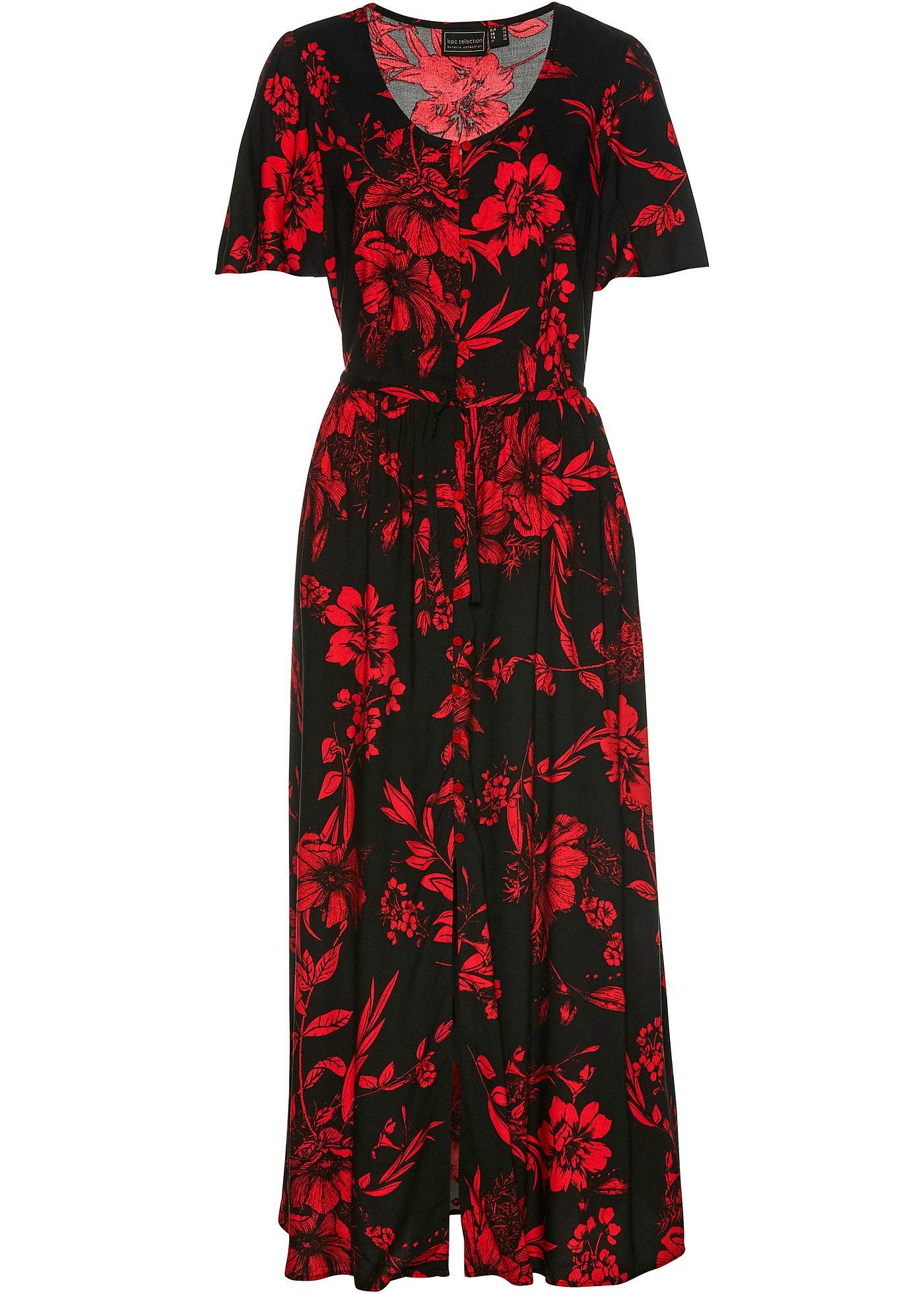 Robe longue en viscose avec fente sur la jupe