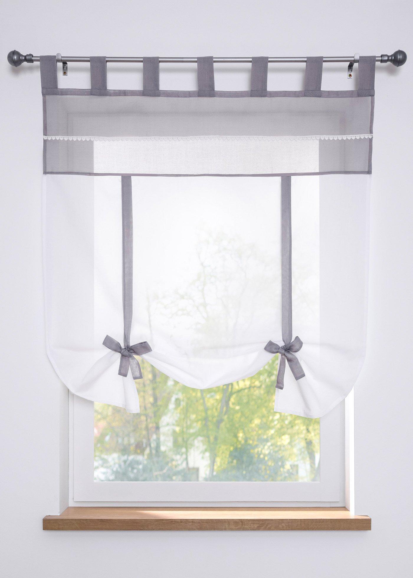 Store à nouettes avec bordure en crochet