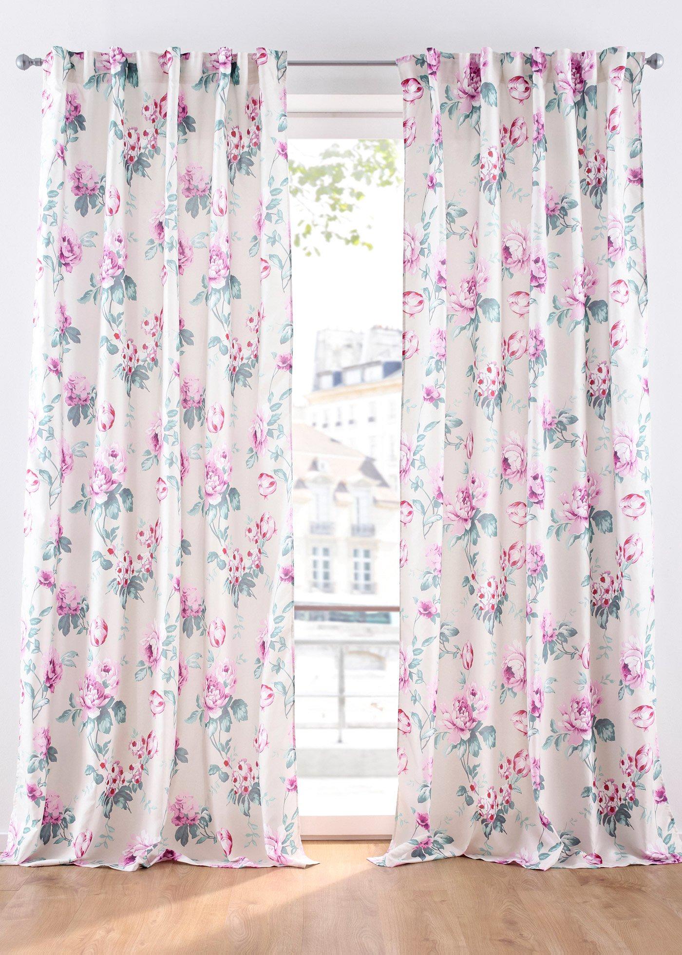 Panneau en microfibre à imprimé floral (1 pce.)