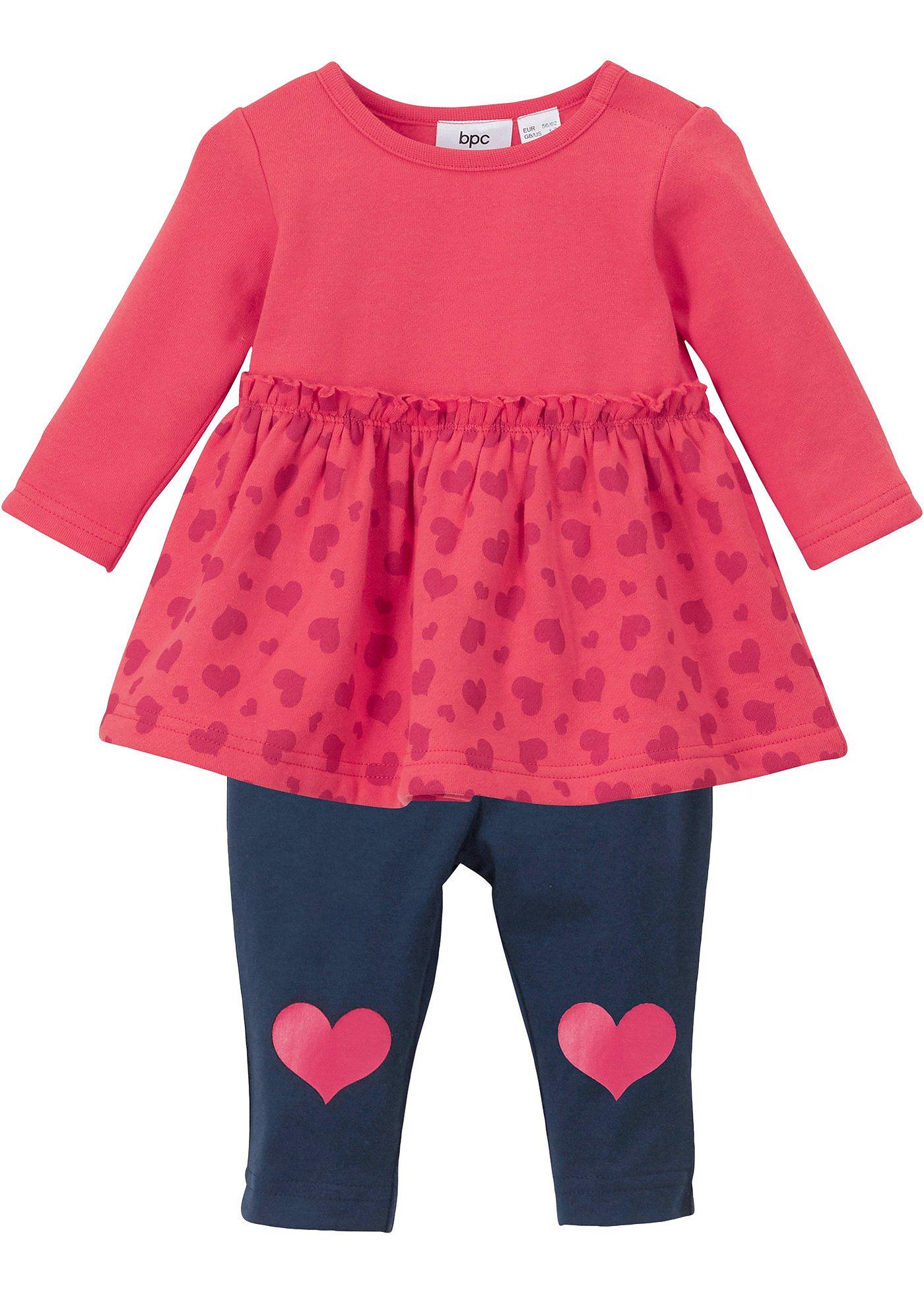 Robe sweat-shirt et legging bébé (Ens. 2 pces.) coton bio