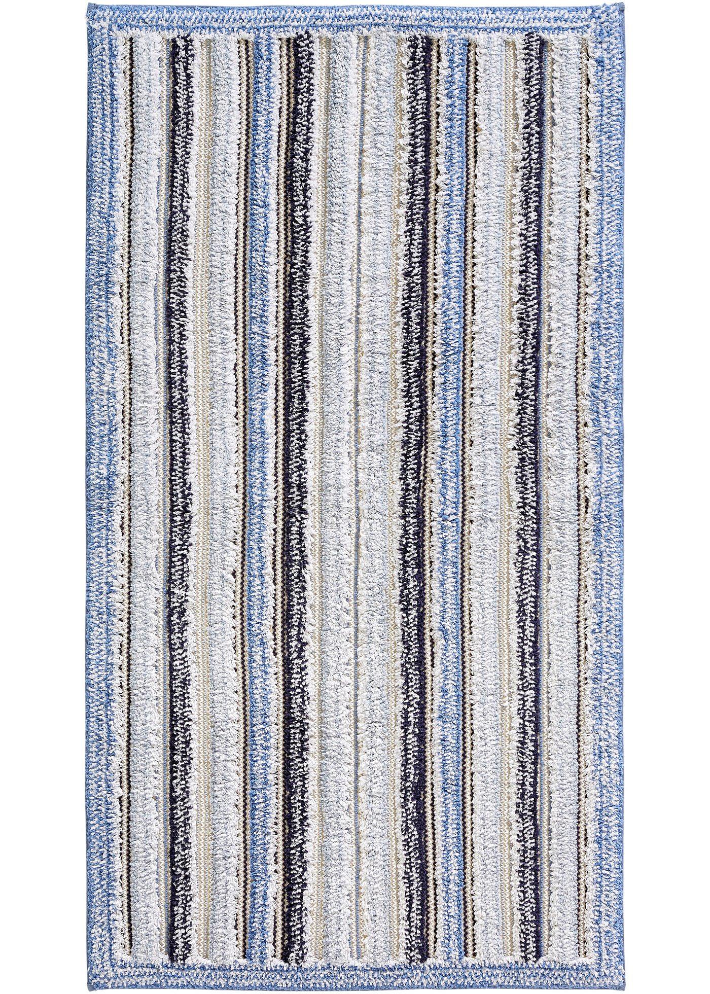 Tapis de salle de bain à motif rayé