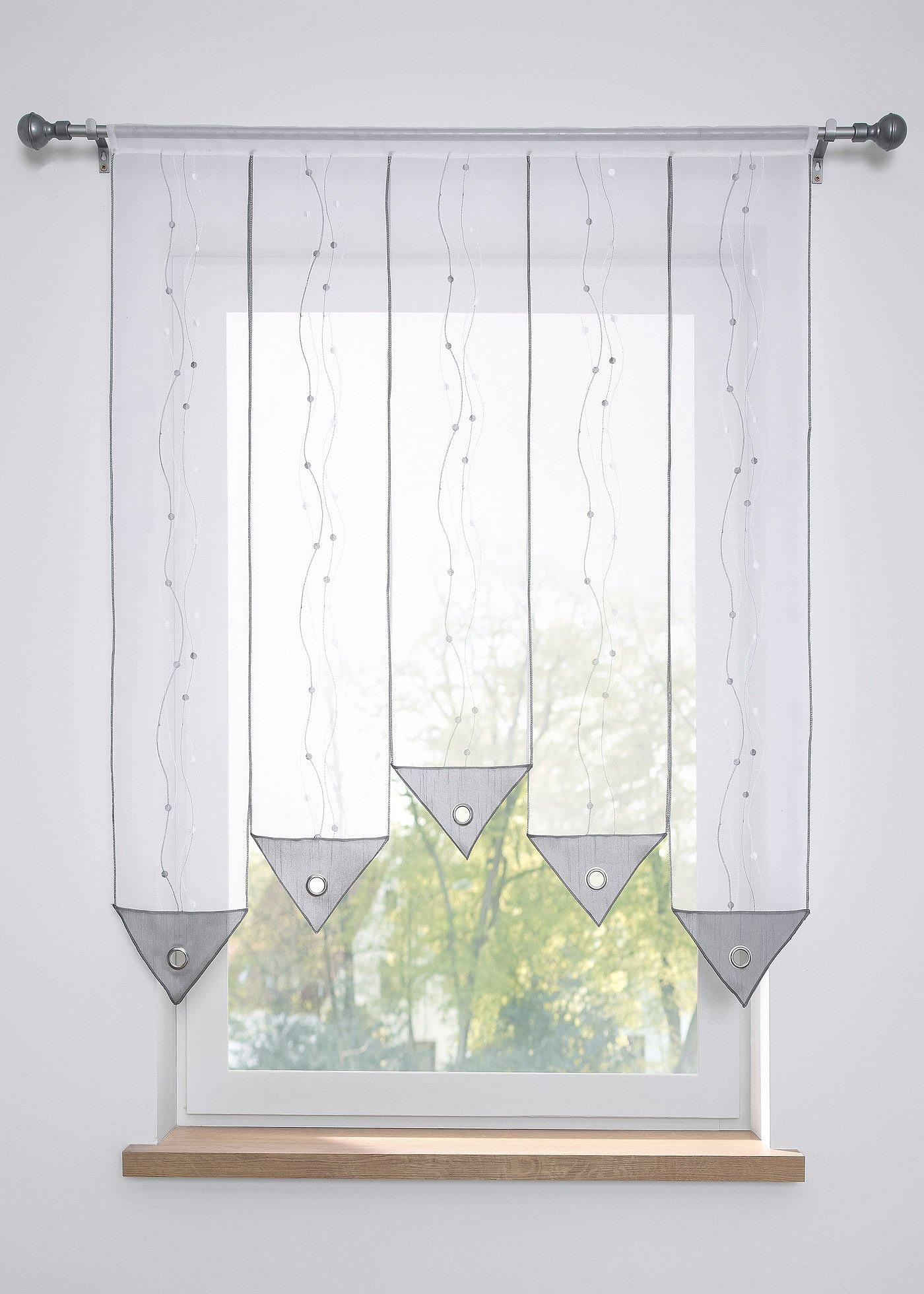 Vitrage avec broderie (1 pce.)