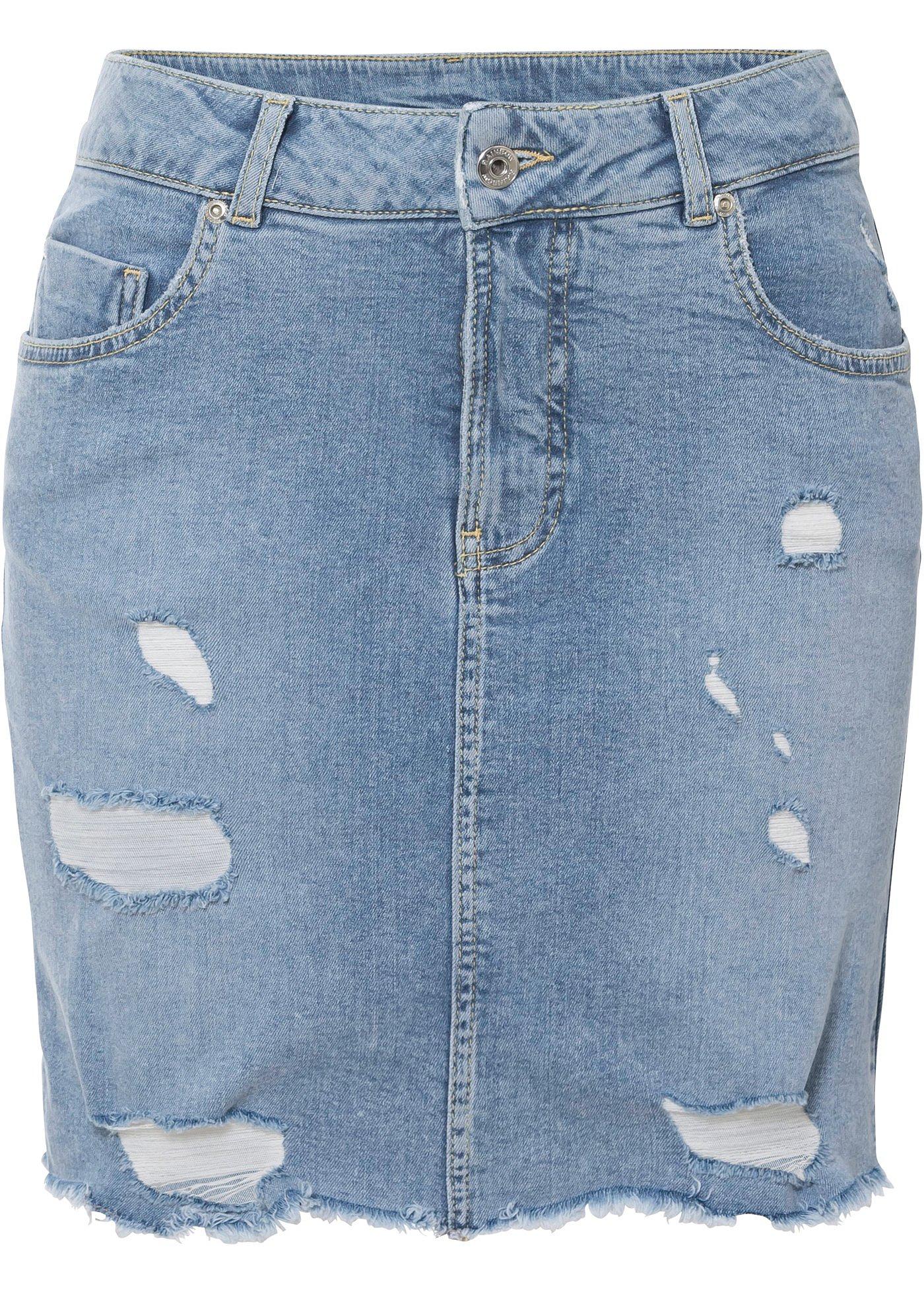 Image de Jupe en jean destroyed