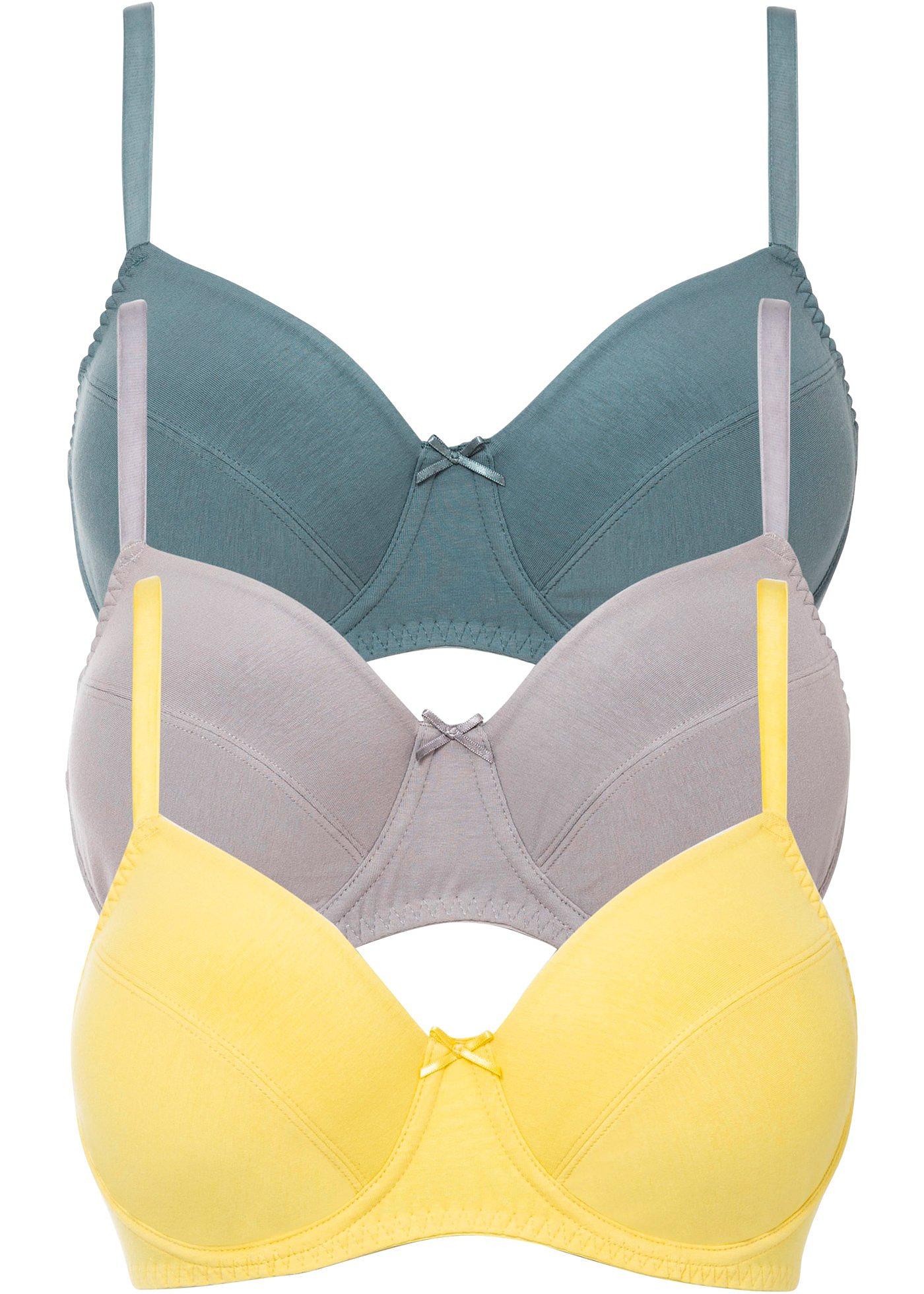 Lot de 3 soutiens-gorge à armatures avec coton