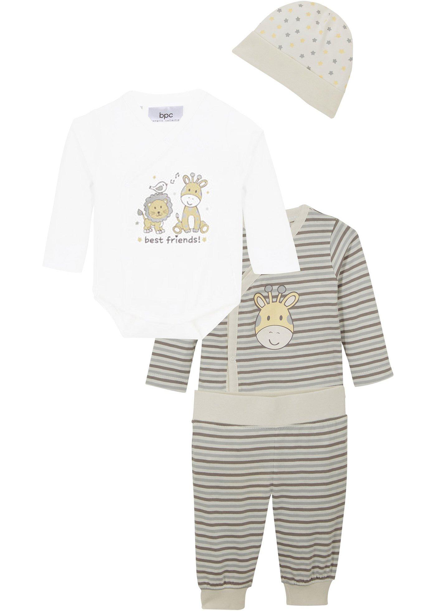 Vêtements naissance (Ens. 4 pces.) coton bio