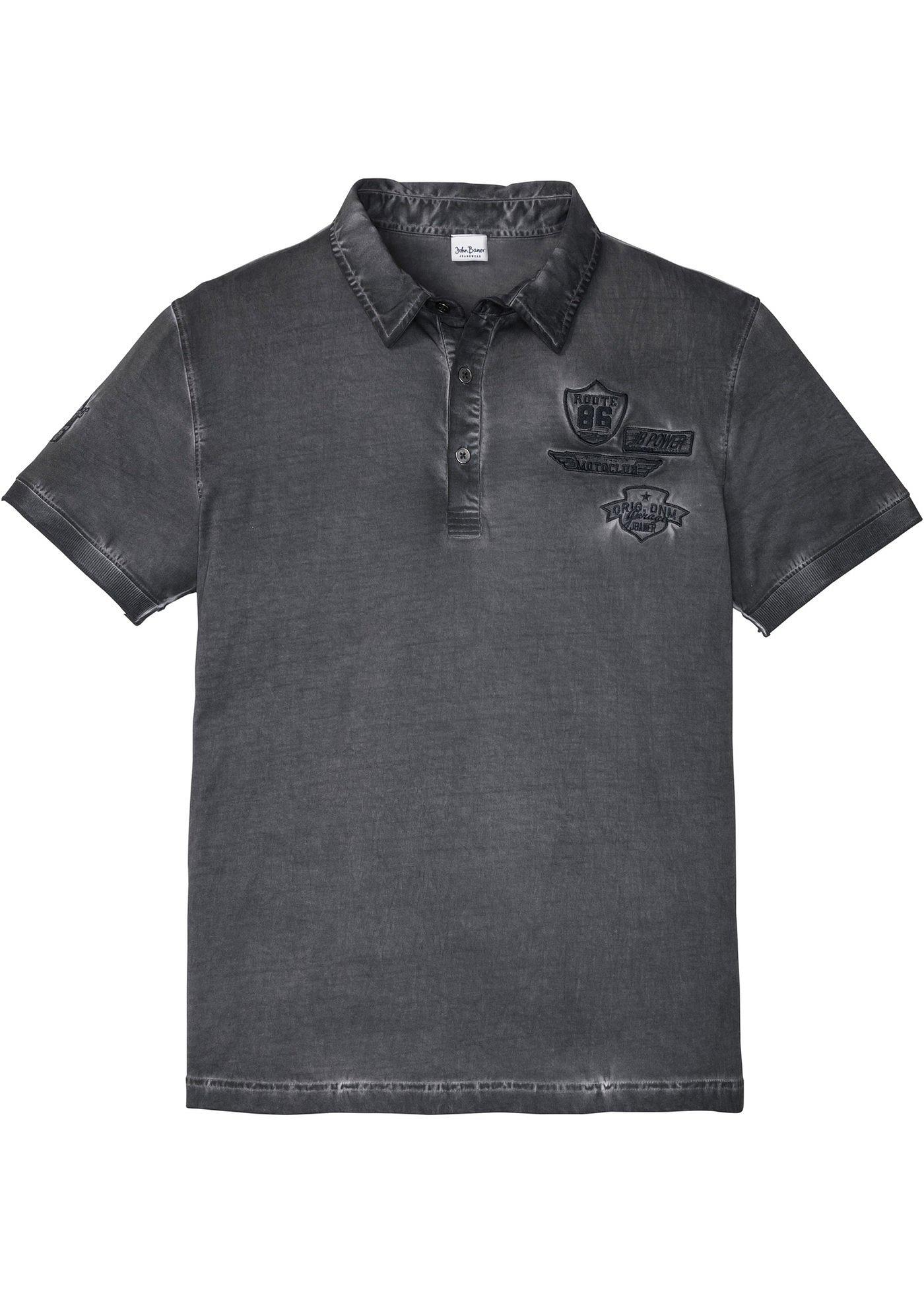 Polo aspect délavé avec manches courtes