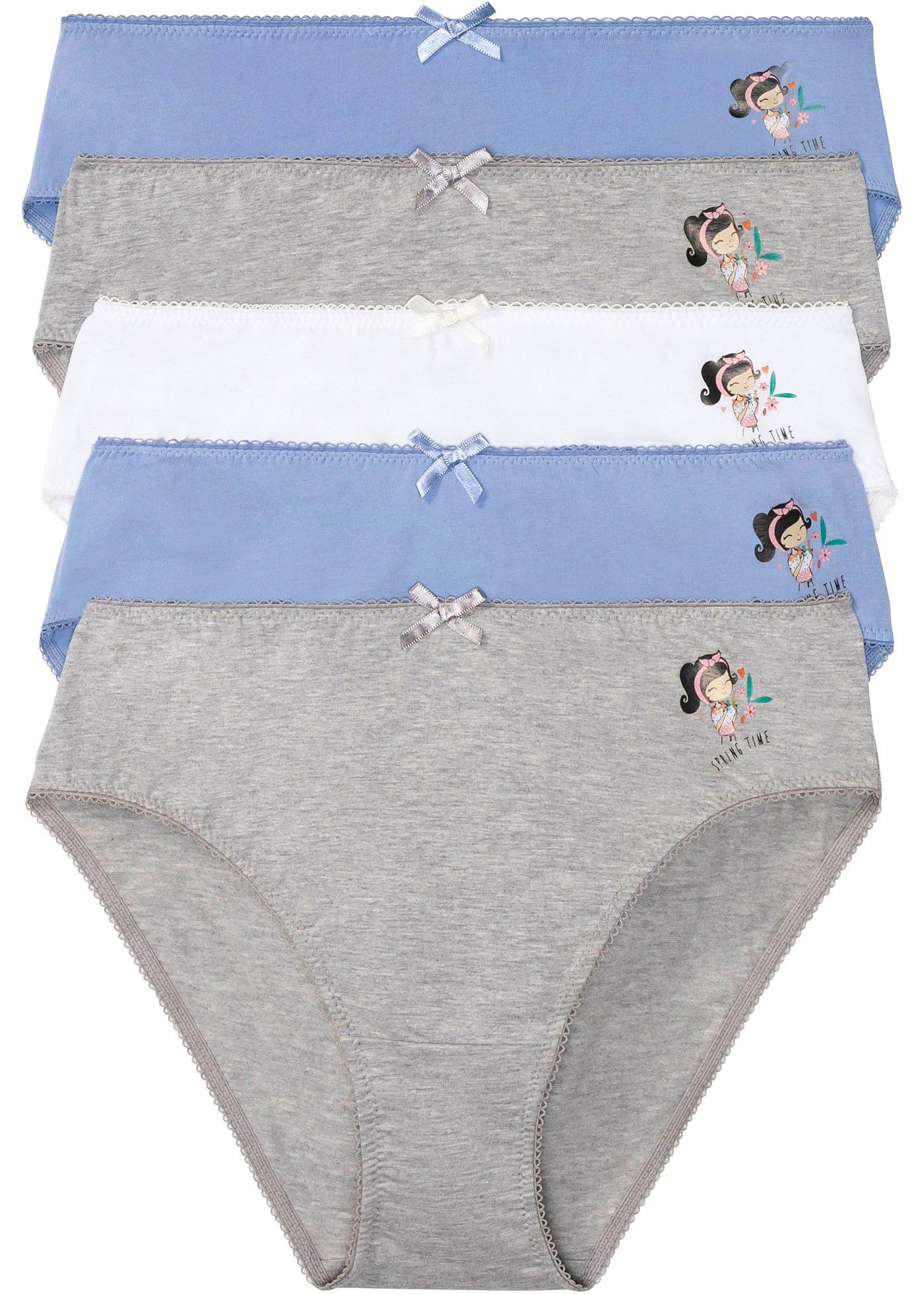 Lot de 5 maxi slips avec coton bio