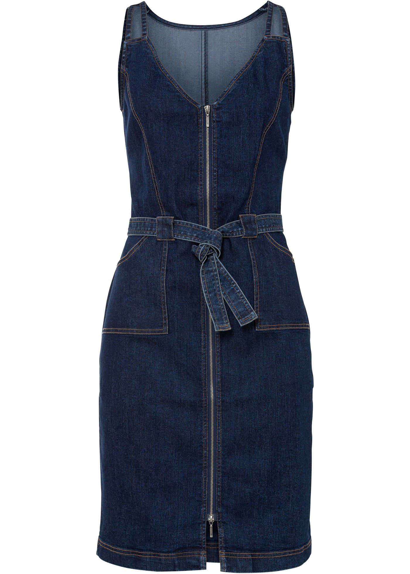 Robe en jean zippée