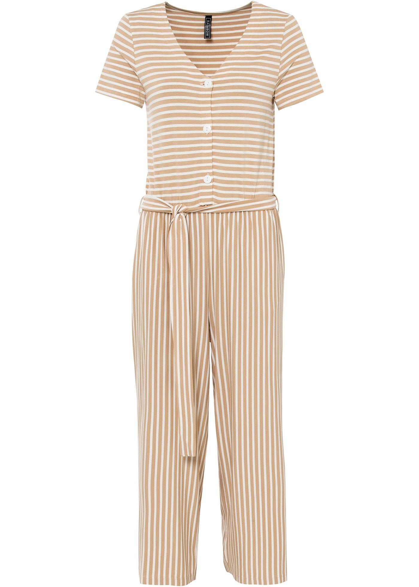 Combipantalon en jersey avec lien à nouer