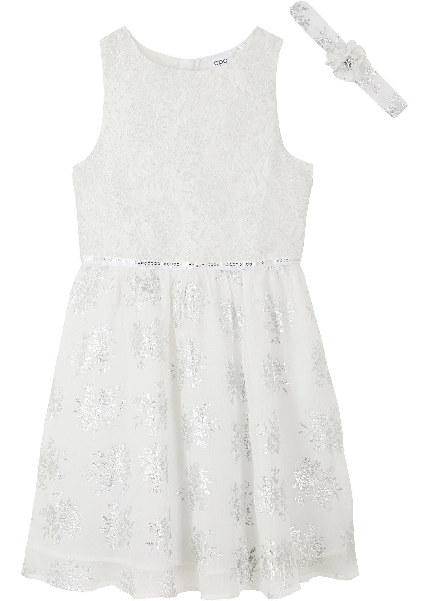 Robe festive fille avec accessoire de cheveux (Ens. 2 pces.)