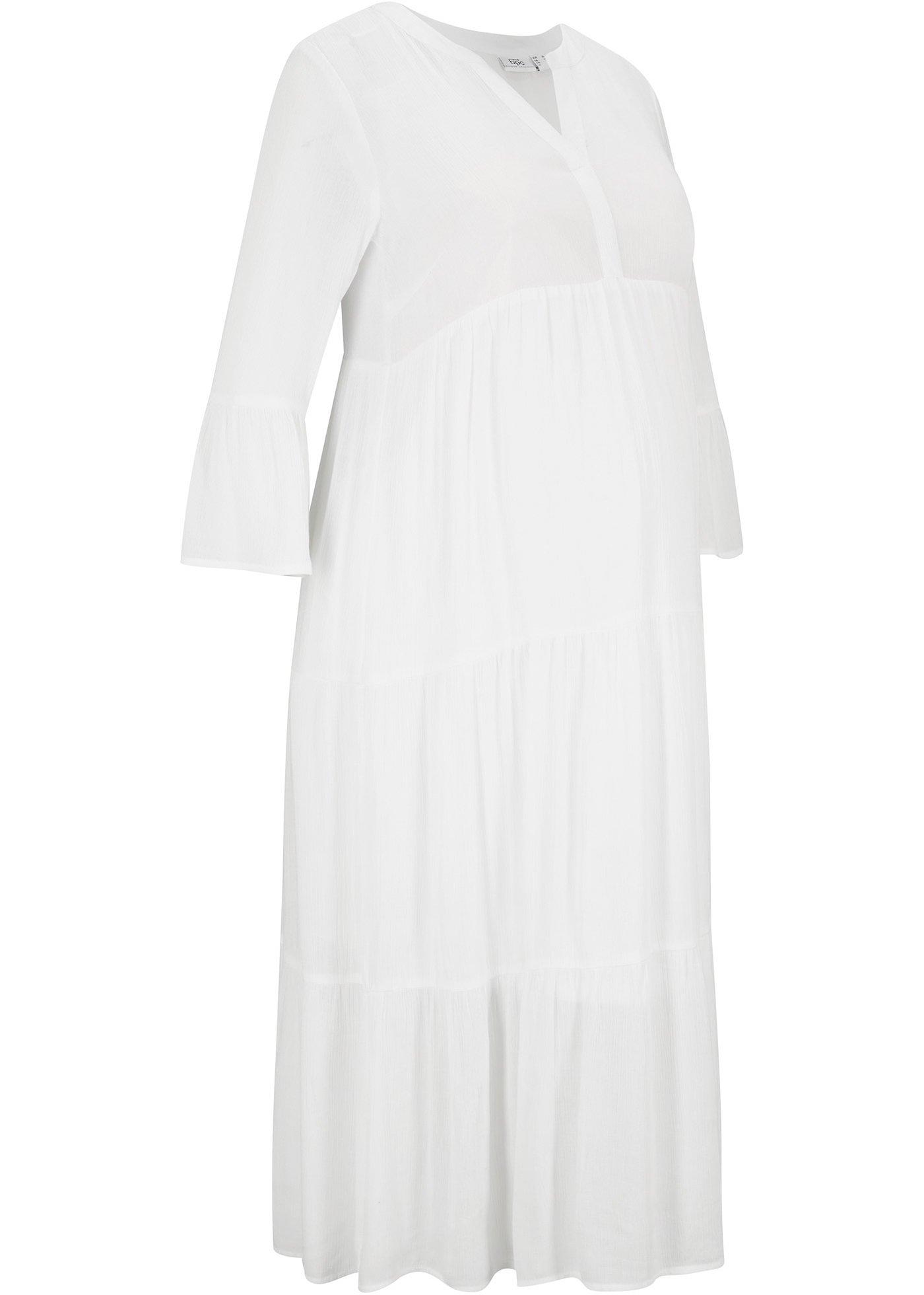 Robe caftan de grossesse en viscose froissée