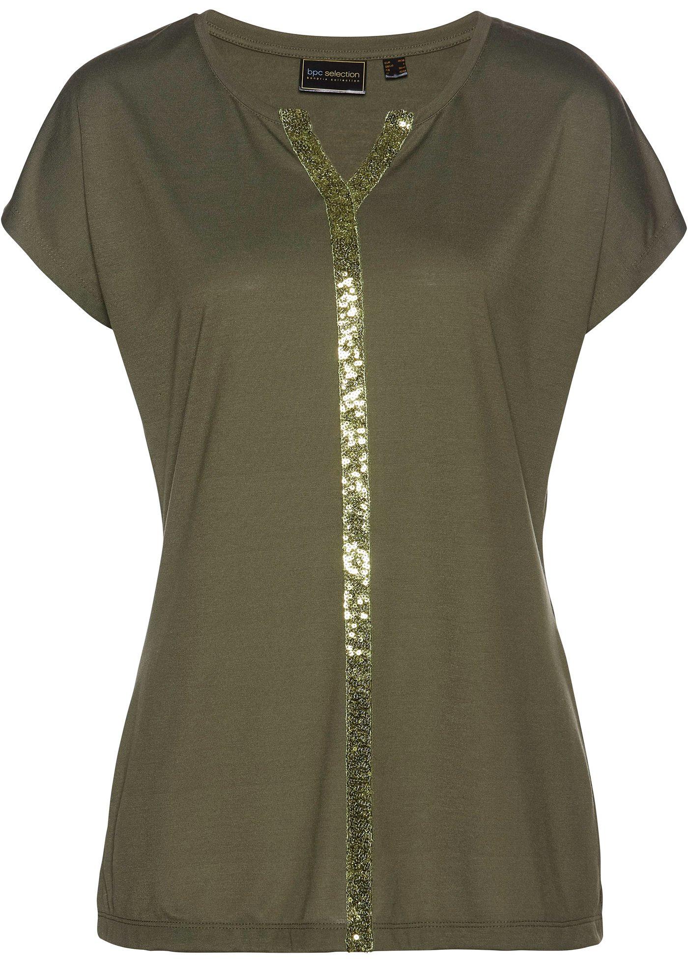 T-shirt long à paillettes