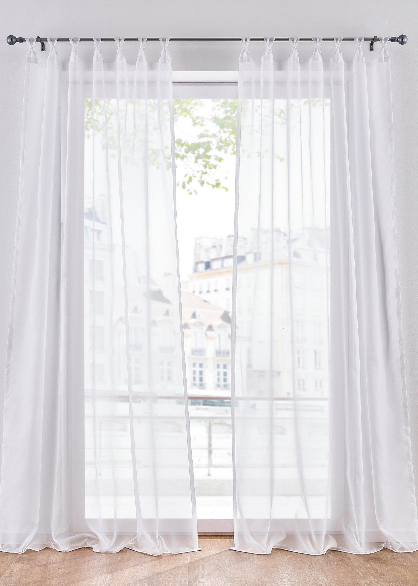 Voilage transparent uni (1 pce.)