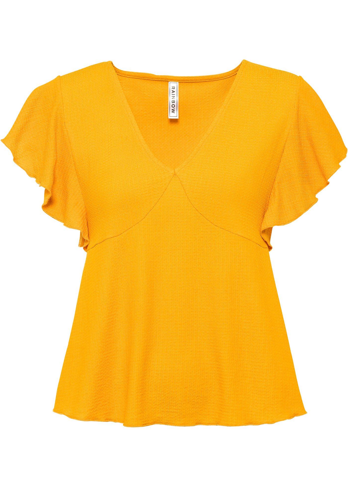 T-shirt en crêpe à volants