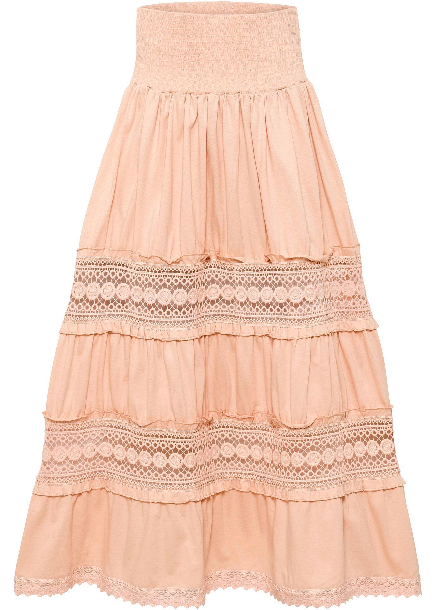 Jupe longue à dentelle