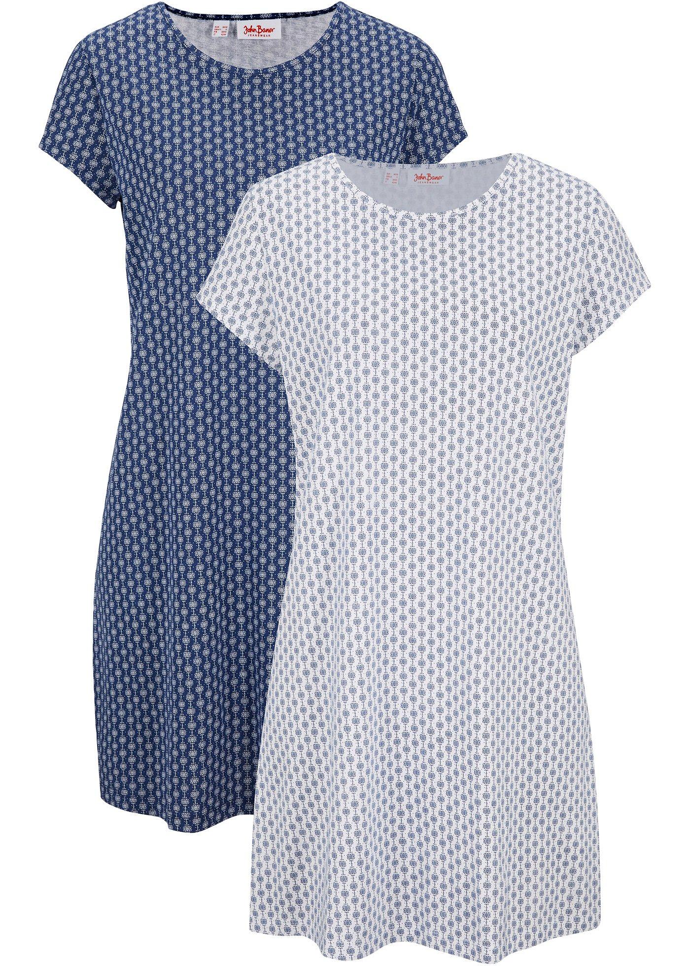 Lot de 2 robes T-shirt, imprimées