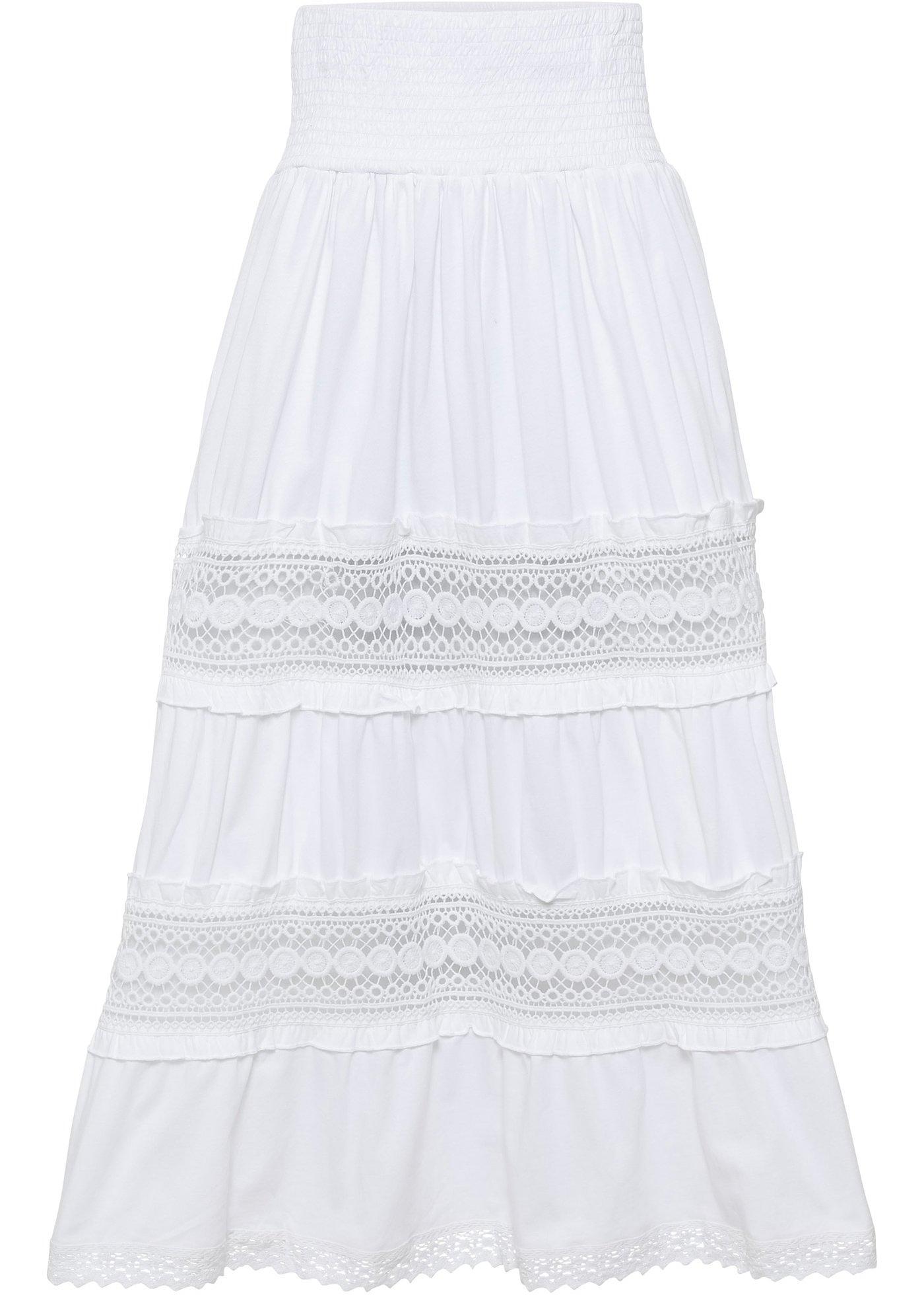Jupe longue à dentelle