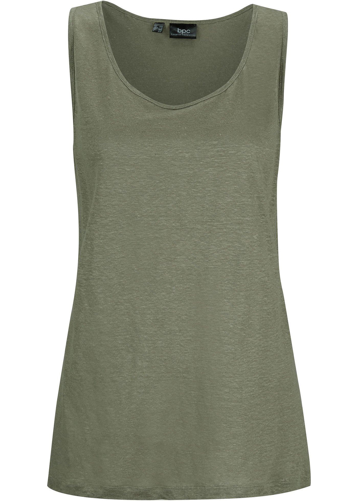 Top en lin, coupe décontractée