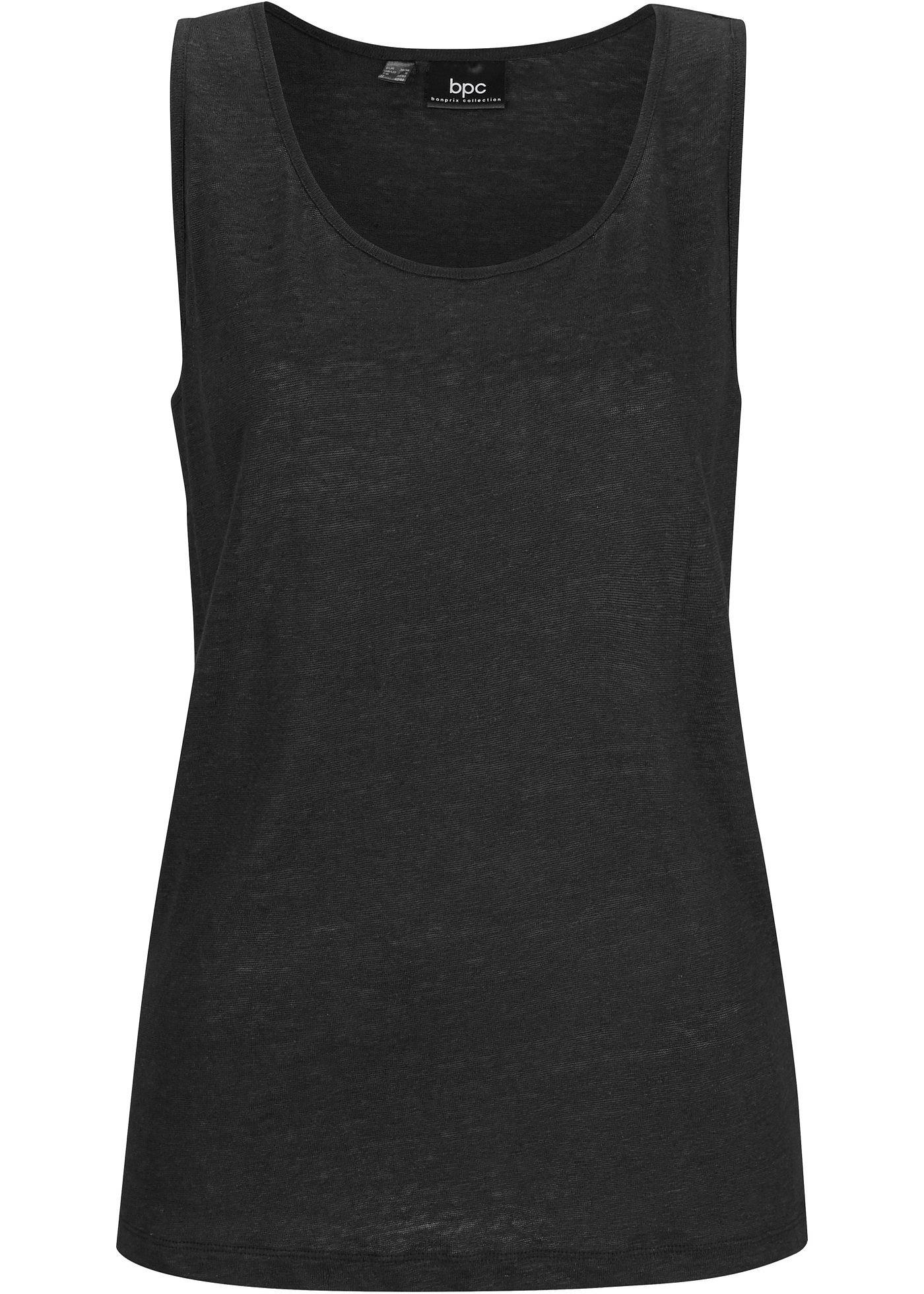 Top en lin, coupe décontractée