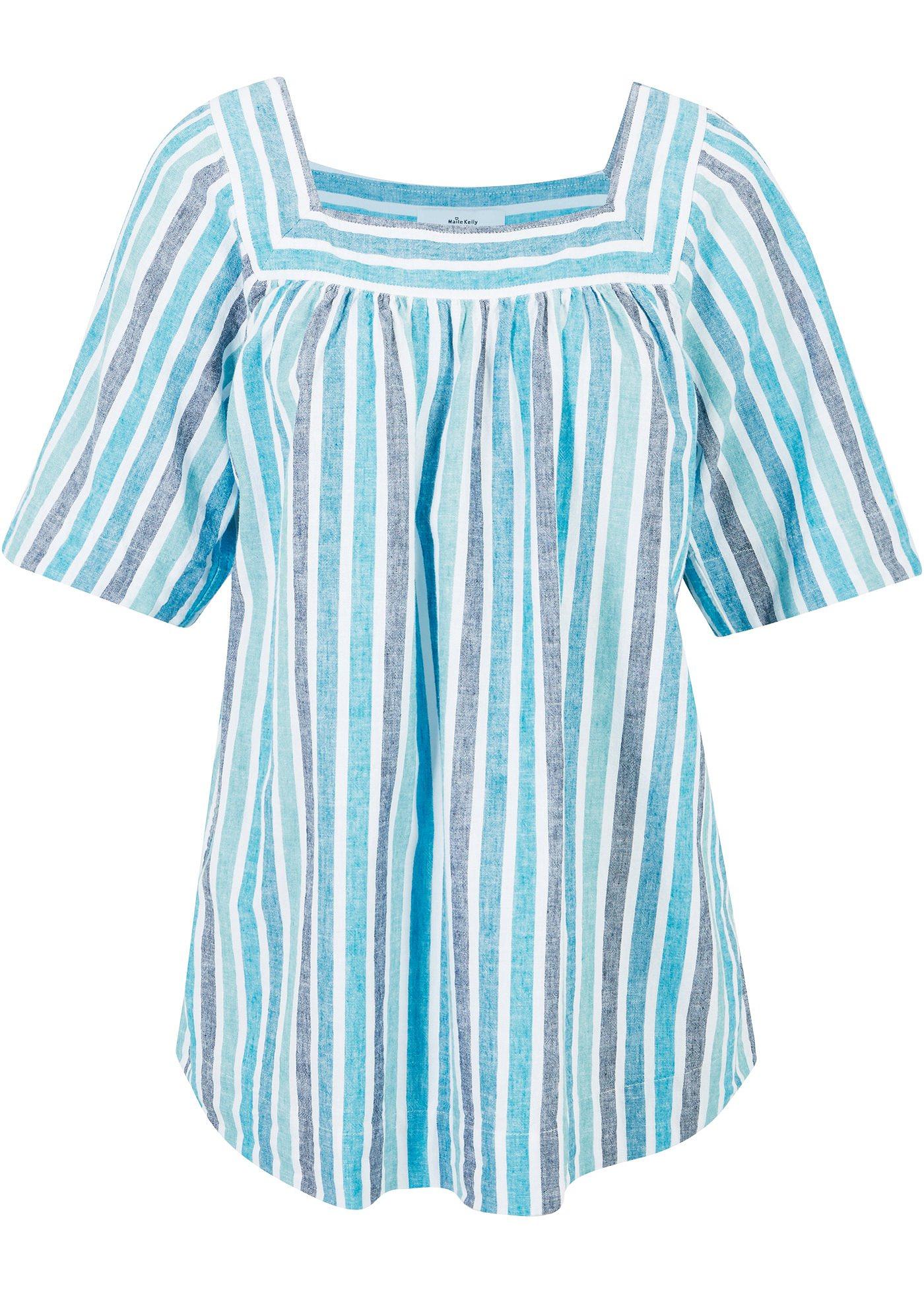 Blouse à rayures Maite Kelly avec lin