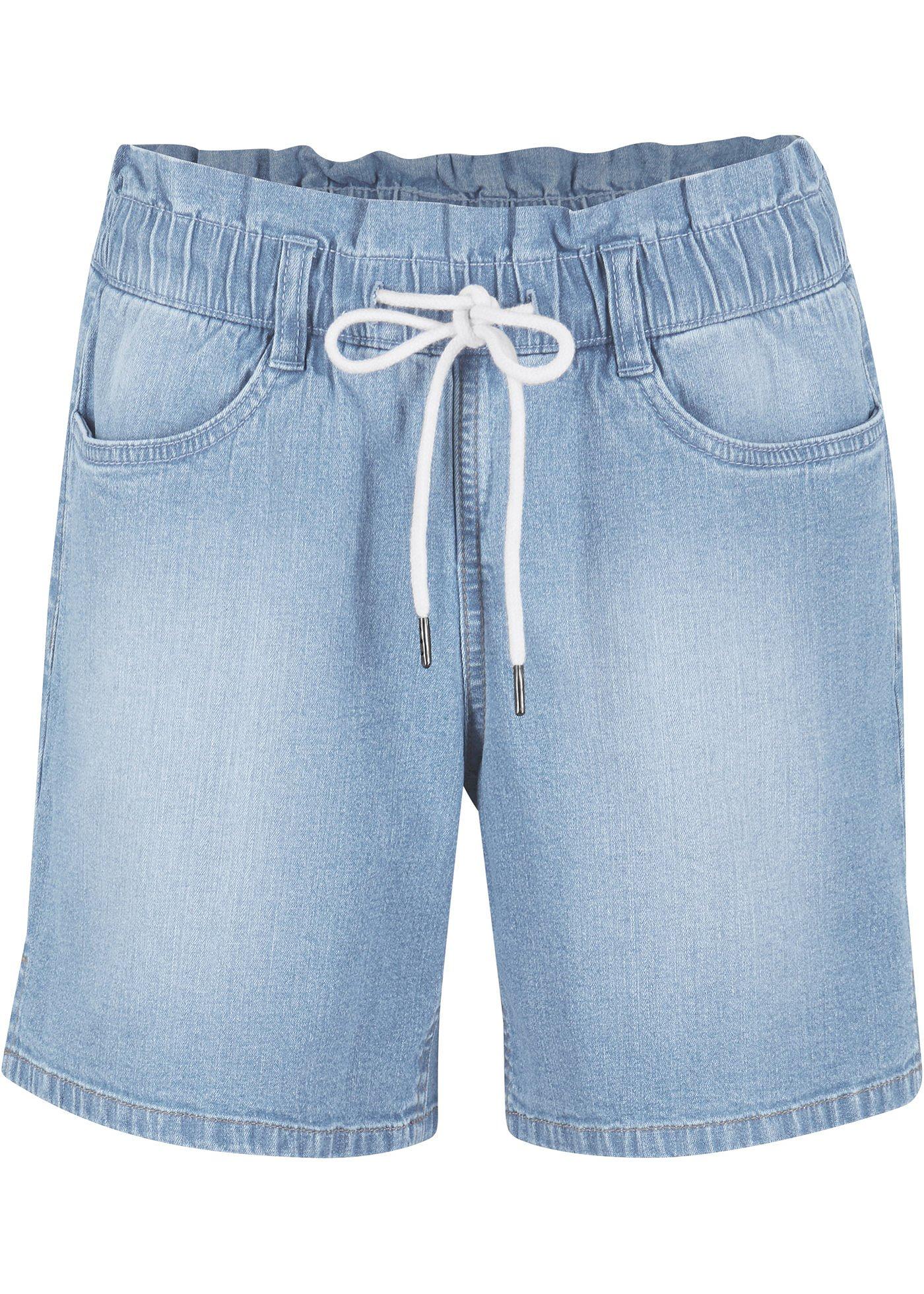 Short paper bag en coton extensible avec taille confortable