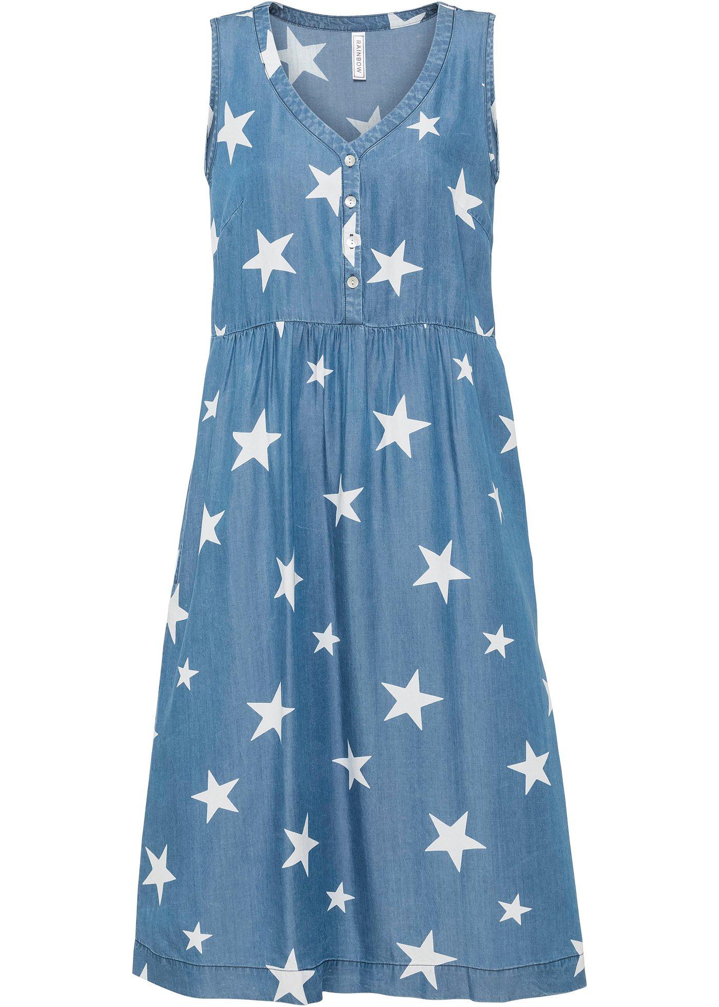 Robe en jean en TENCEL™ Lyocell avec imprimé étoile